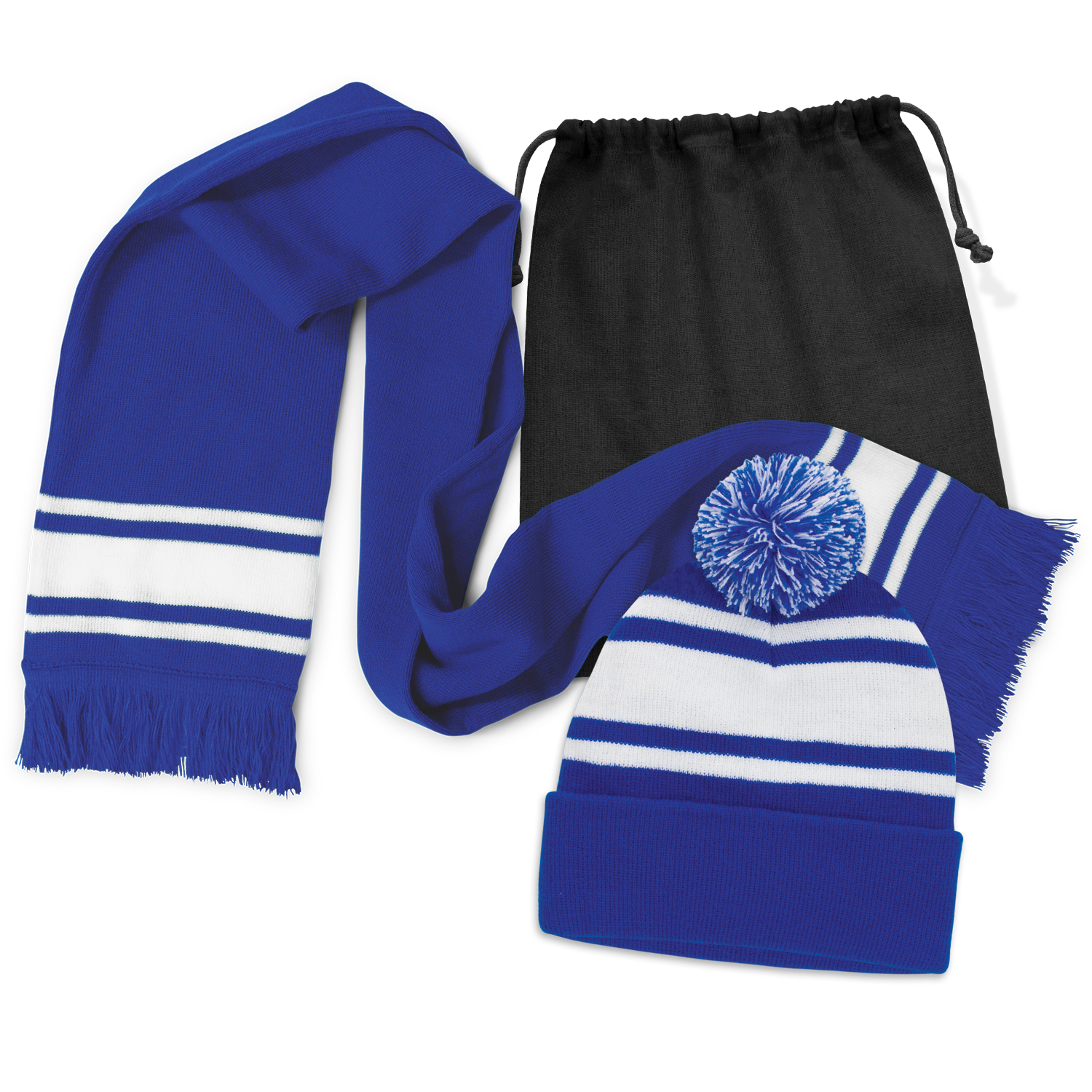 Commodore Scarf and Beanie with Pom Pom Set – Image 3