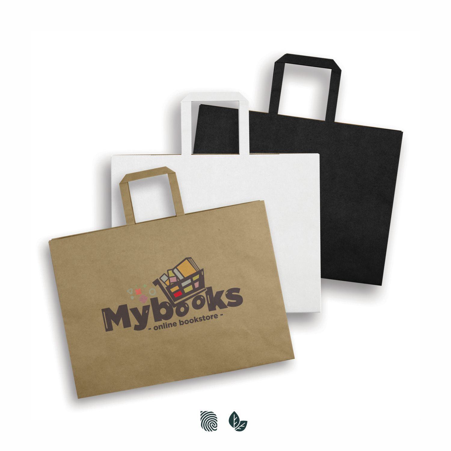 Extra Large Flat Handle Paper Bag Landscape – Image 1