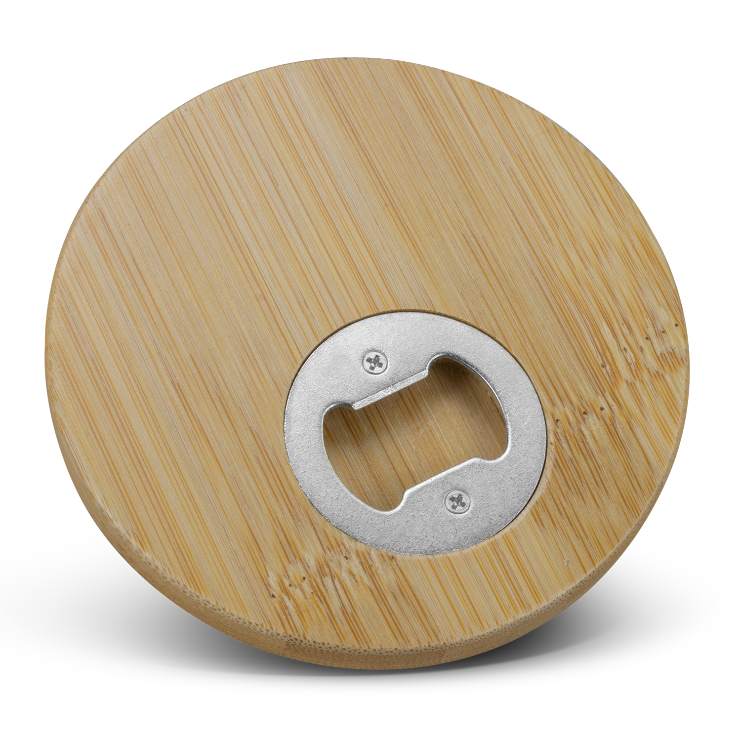 Bamboo Bottle Opener Coaster - Round – Image 3