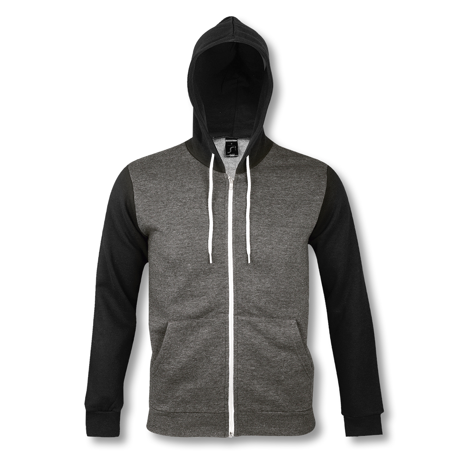 SOLS Silver Unisex Zipped Sweatshirt – Image 2