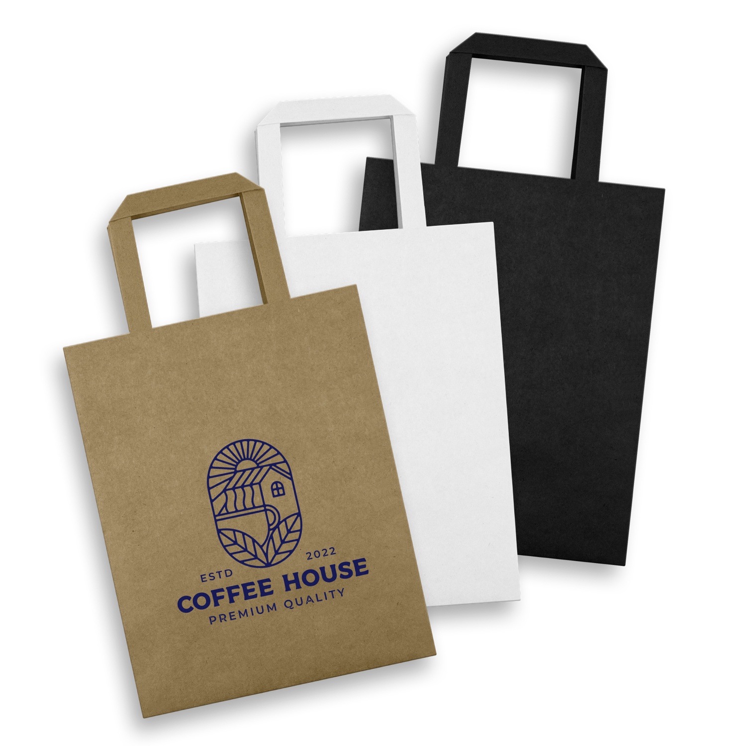 Medium Flat Handle Paper Bag Portrait – Image 2