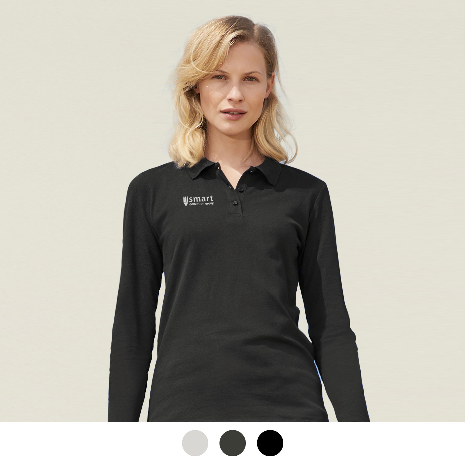 SOLS Perfect Women's Long Sleeve Polo – Image 1