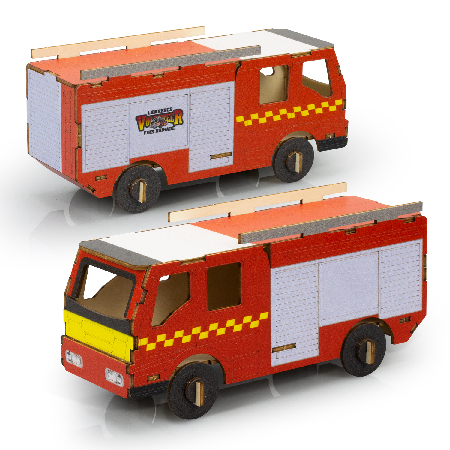 BRANDCRAFT Fire Truck Wooden Model – Image 7