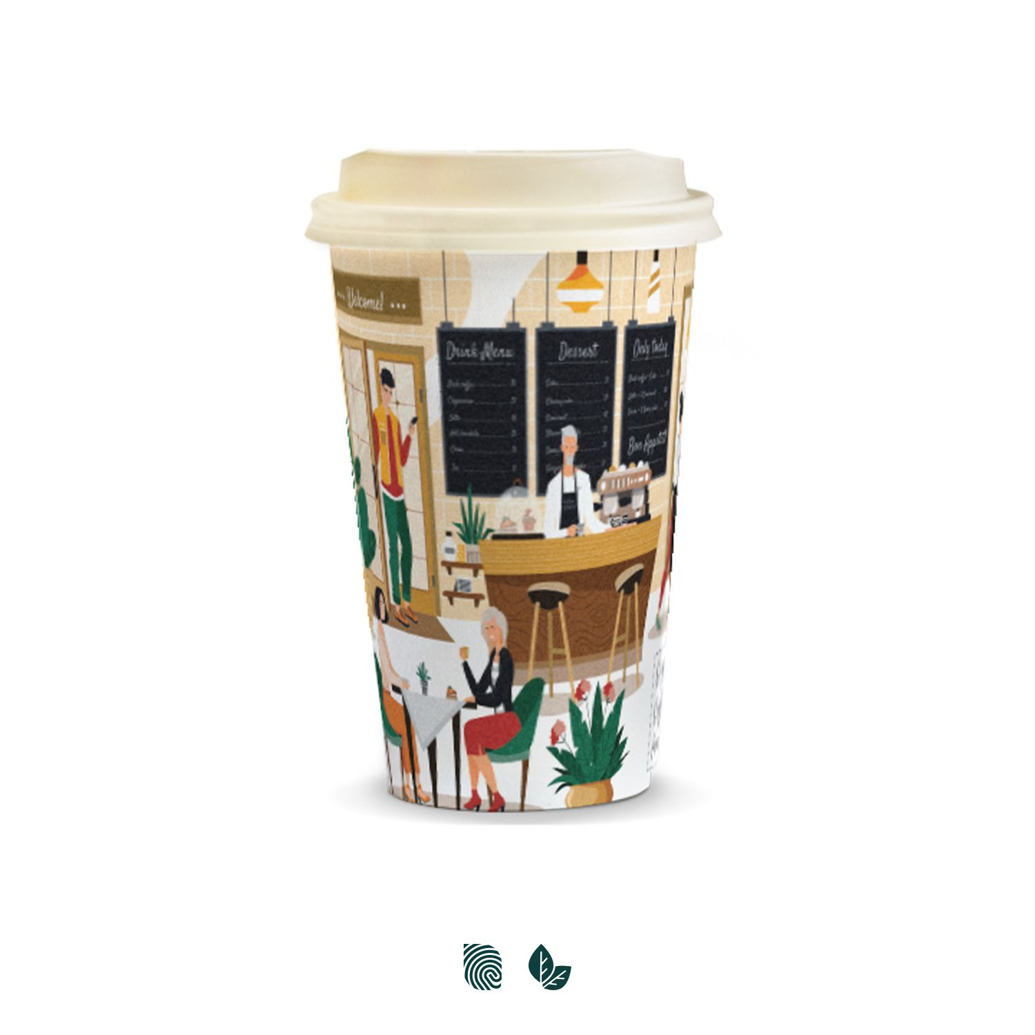 Compostable Paper Coffee Cup - 350ml – Image 1
