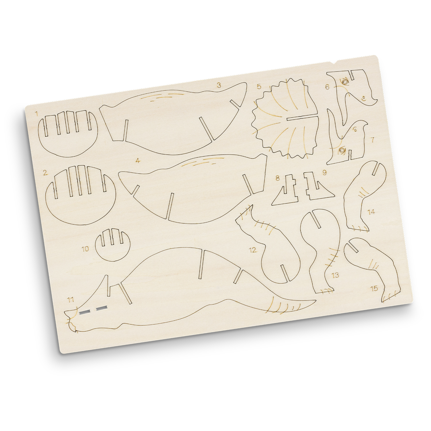 BRANDCRAFT Triceratops Wooden Model – Image 4