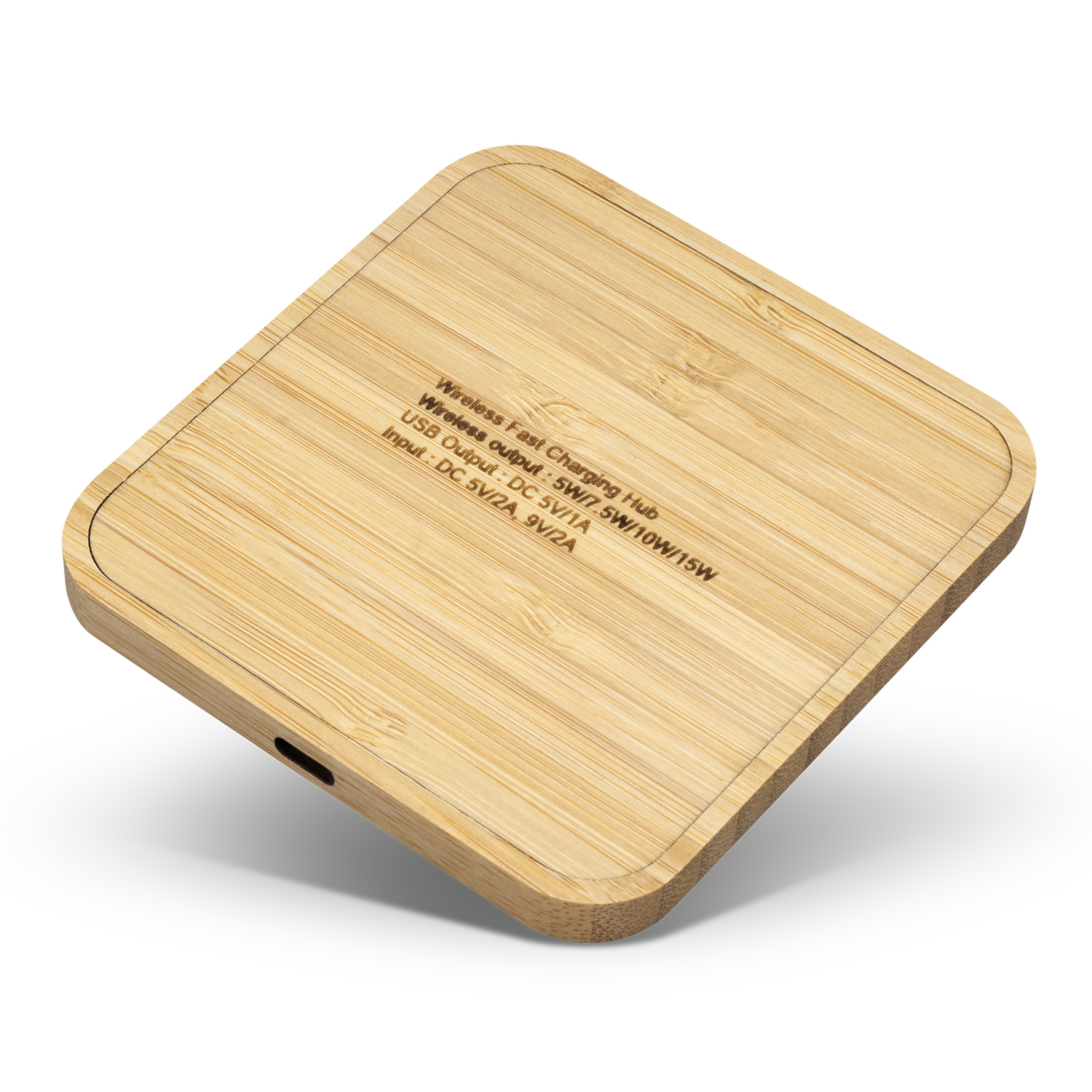 NATURA Bamboo Wireless Fast Charging Hub – Image 4