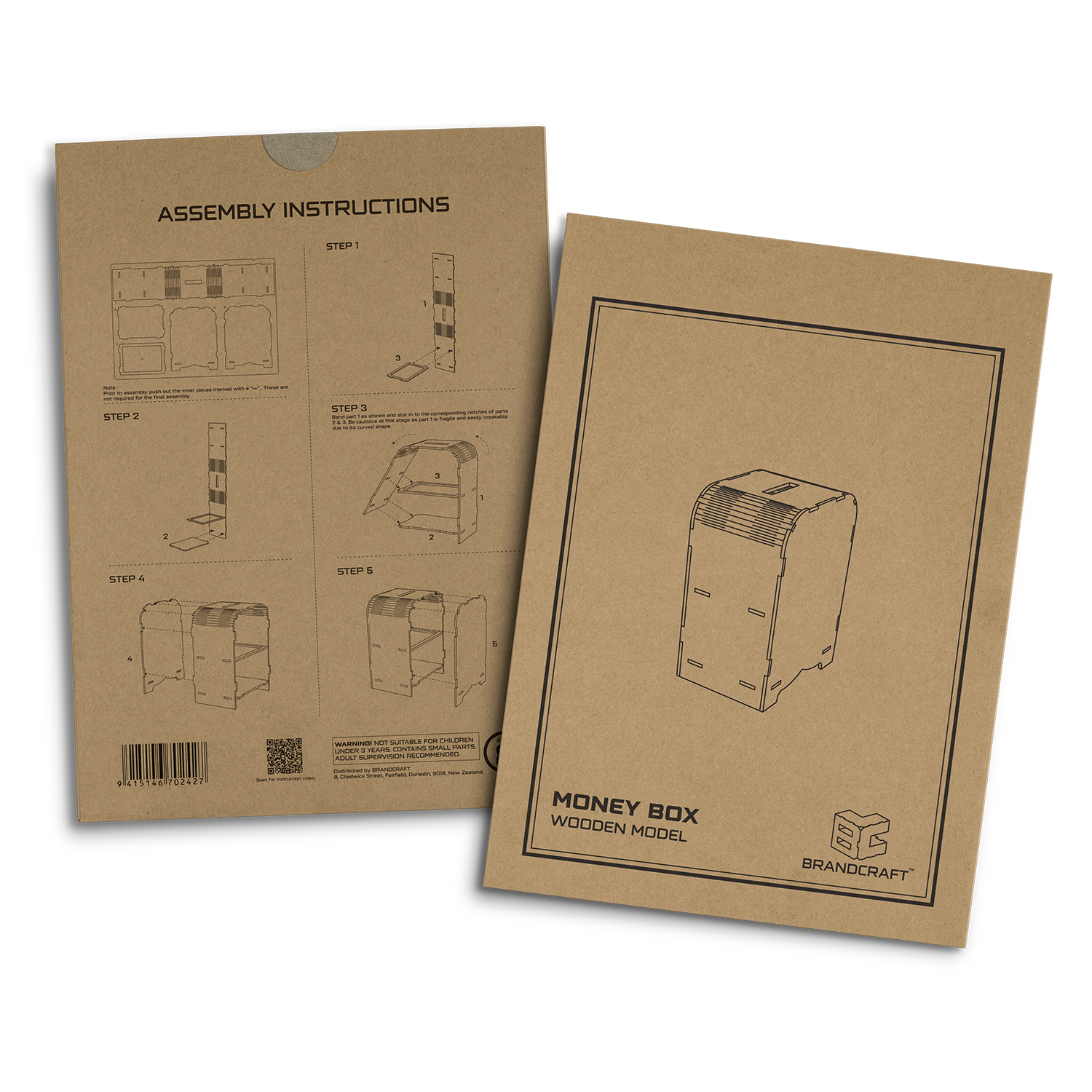 BRANDCRAFT Money Box Wooden Model – Image 5