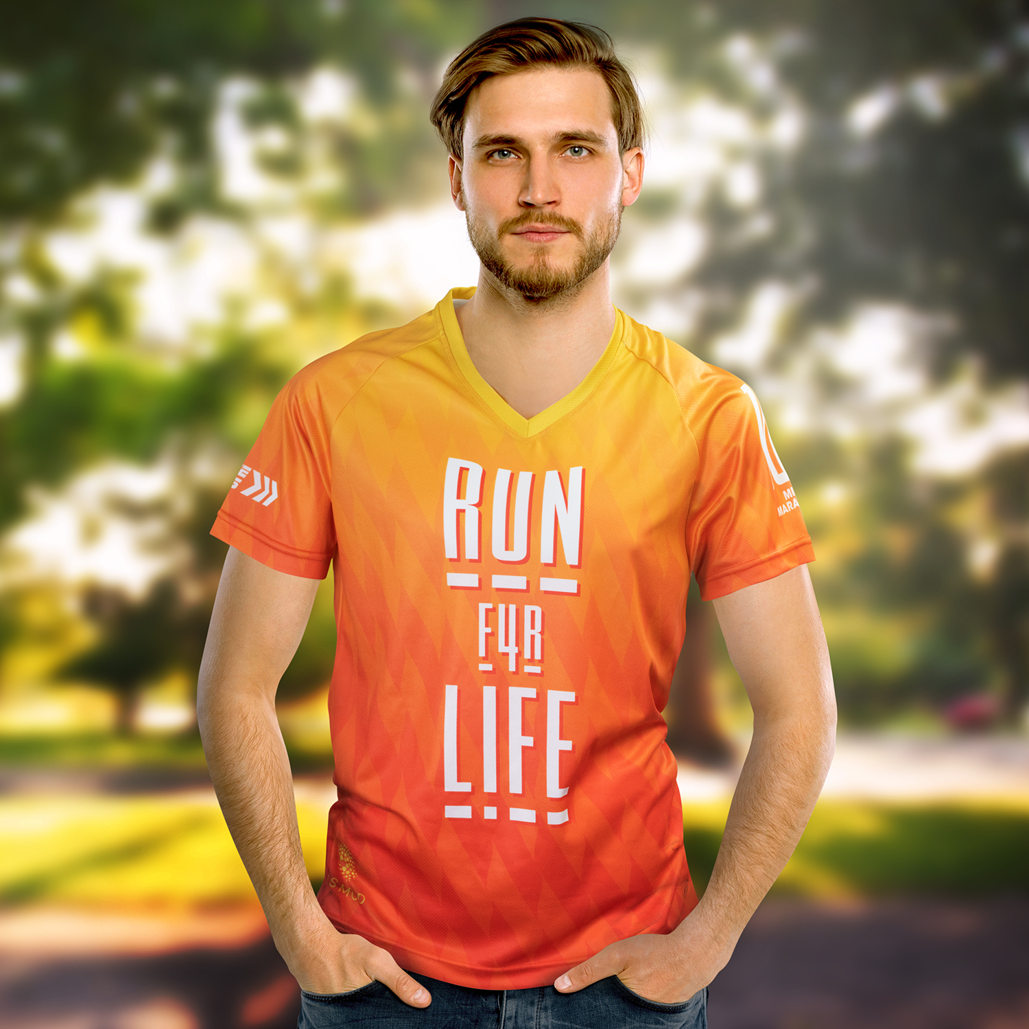 Custom Mens Performance V-Neck T-Shirt – Image 4