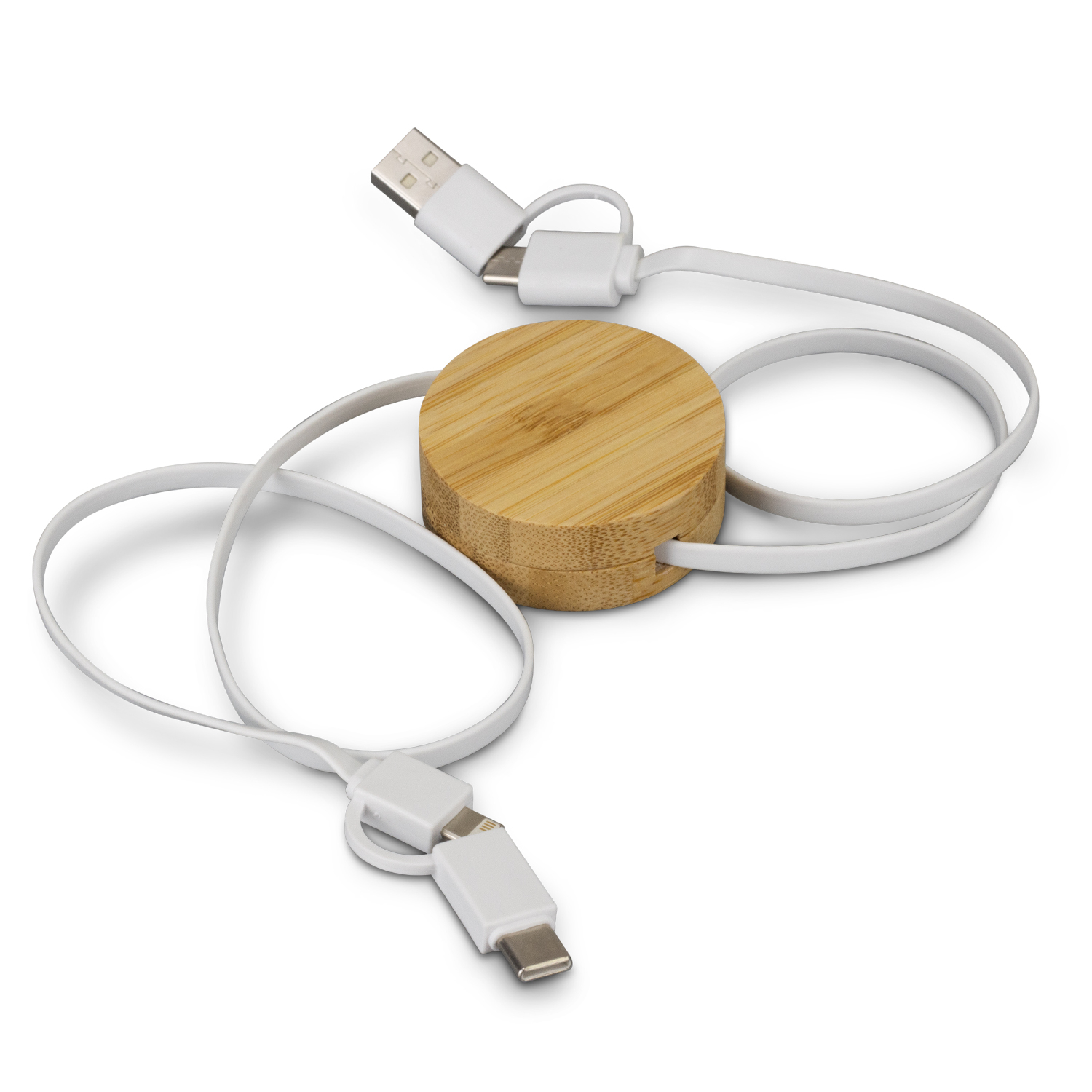 Bamboo Retractable Charging Cable – Image 4