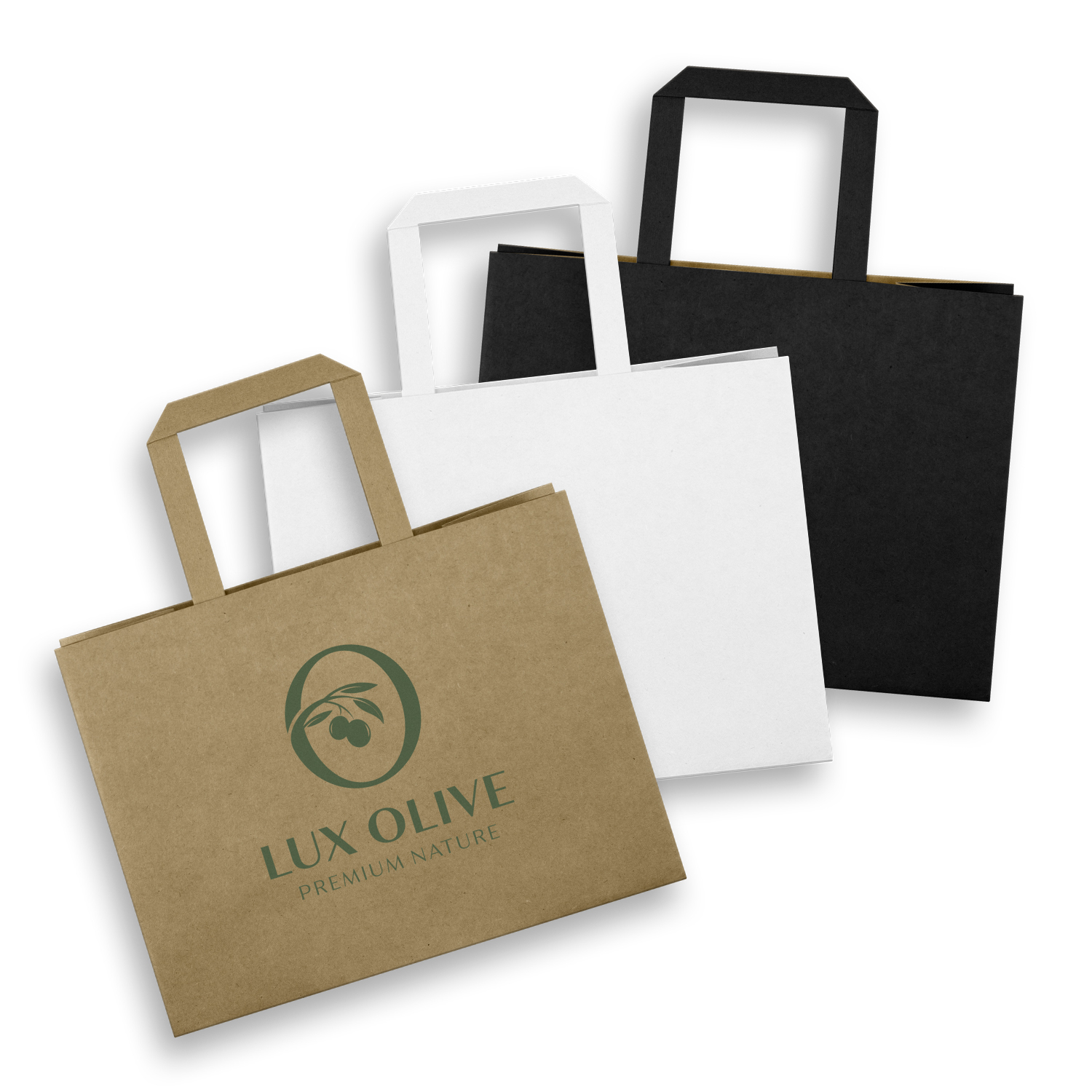 Medium Flat Handle Paper Bag Landscape – Image 2