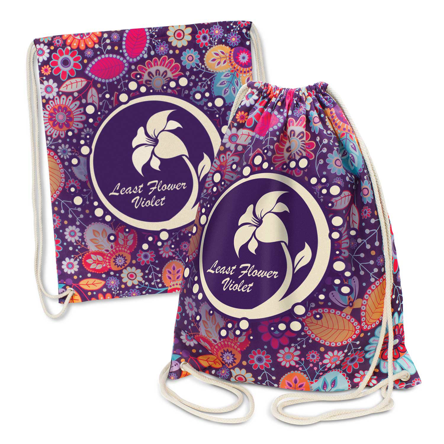 Brazil Cotton Drawstring Backpack – Image 1