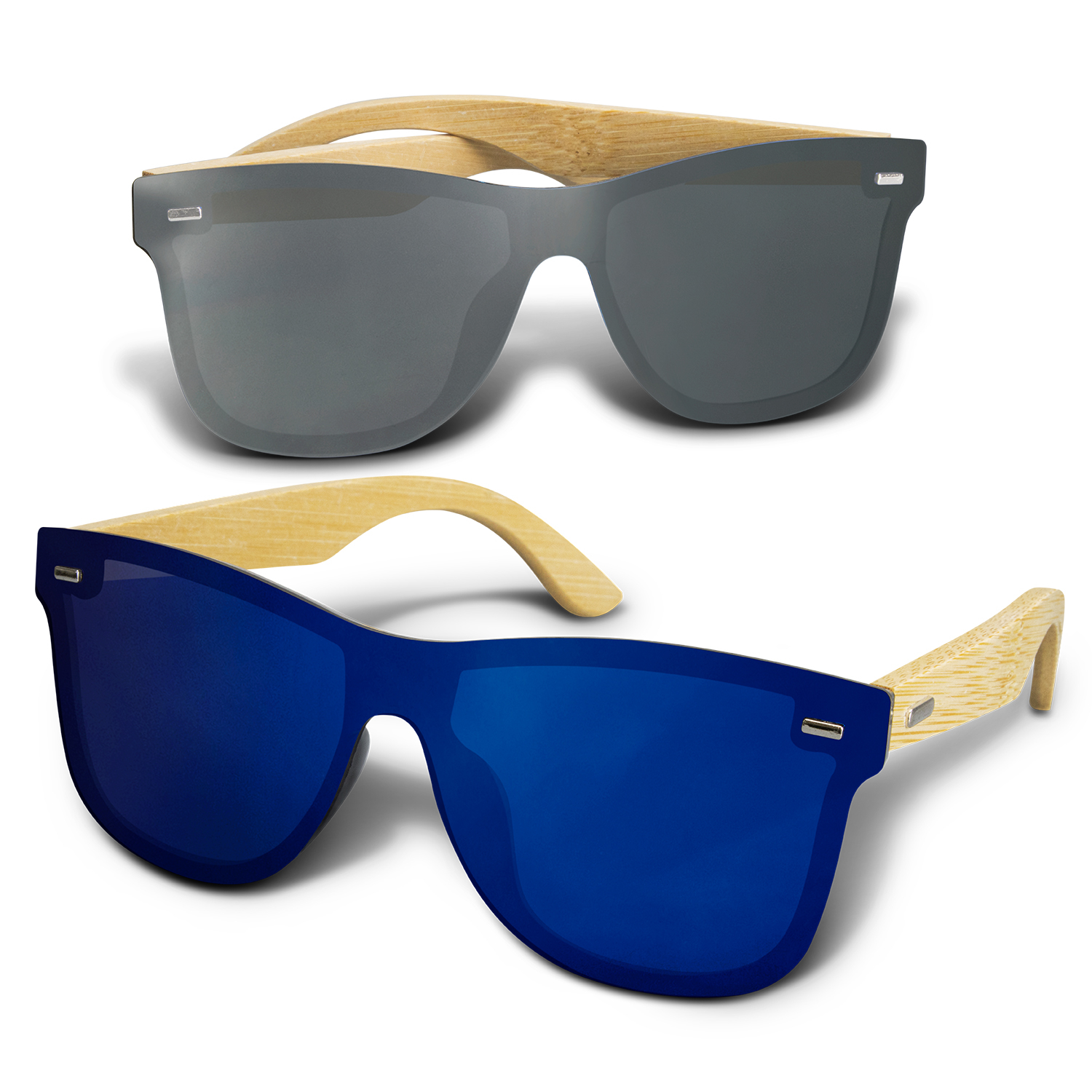 Ryder Mirror Lens Sunglasses - Bamboo – Image 1