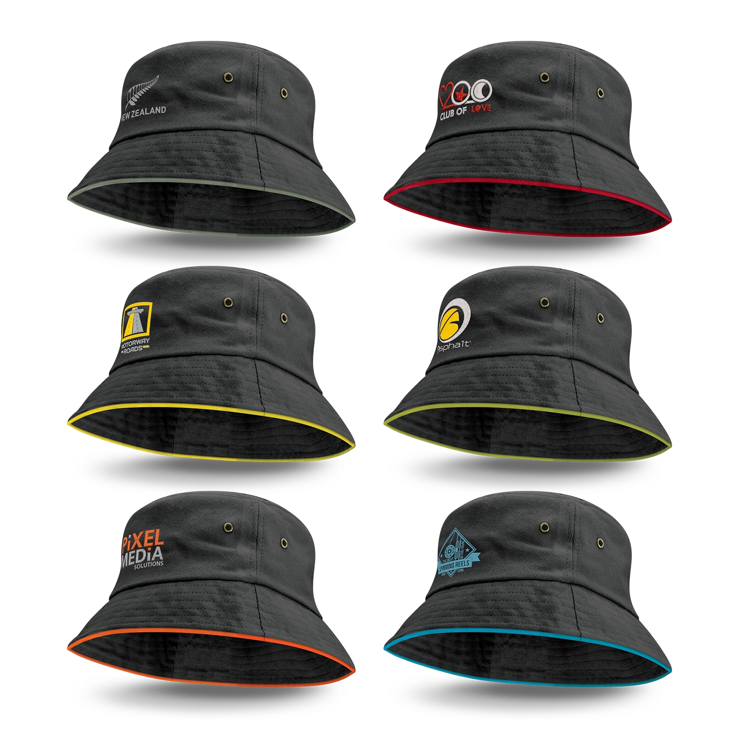 Bondi Bucket Hat - Coloured Sandwich Trim – Image 1