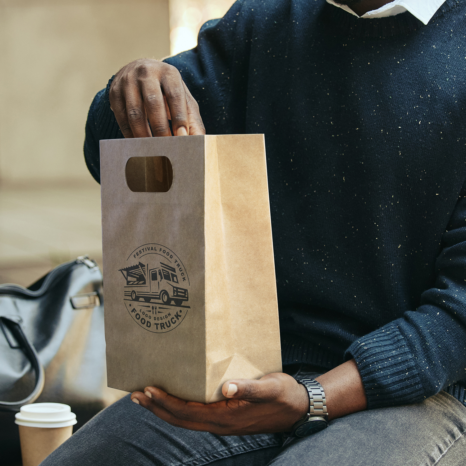 Medium Die Cut Paper Bag Portrait – Image 7