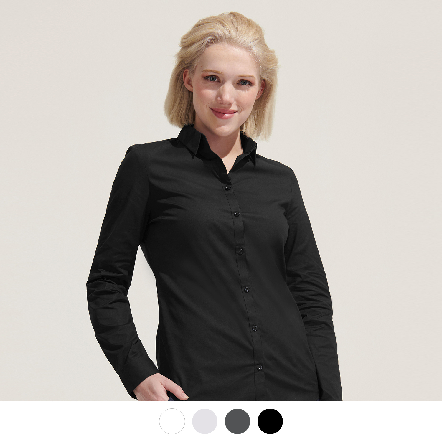 SOLS Blake Women's Long Sleeve Shirt – Image 1
