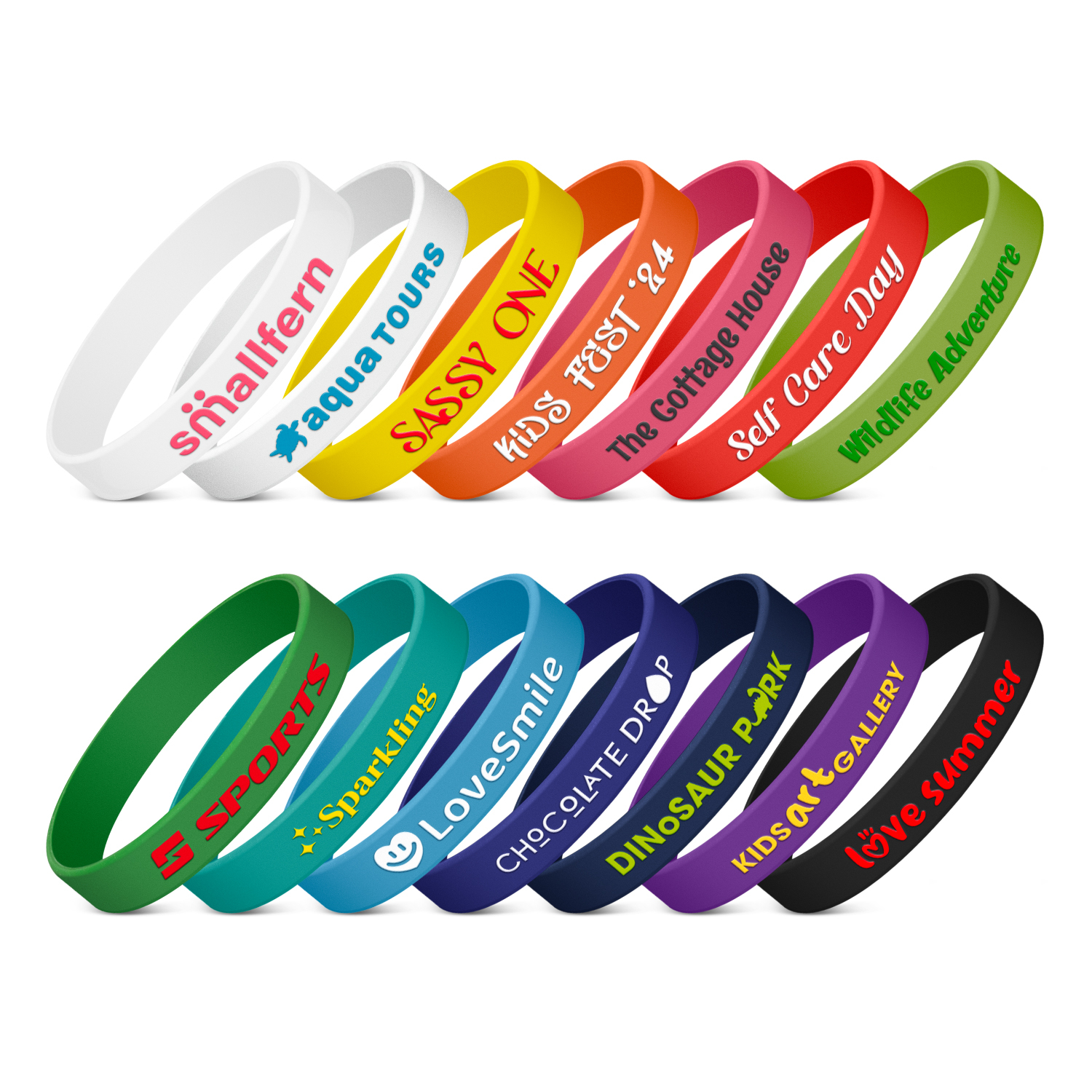 Kids Silicone Wrist Band - Embossed – Image 1