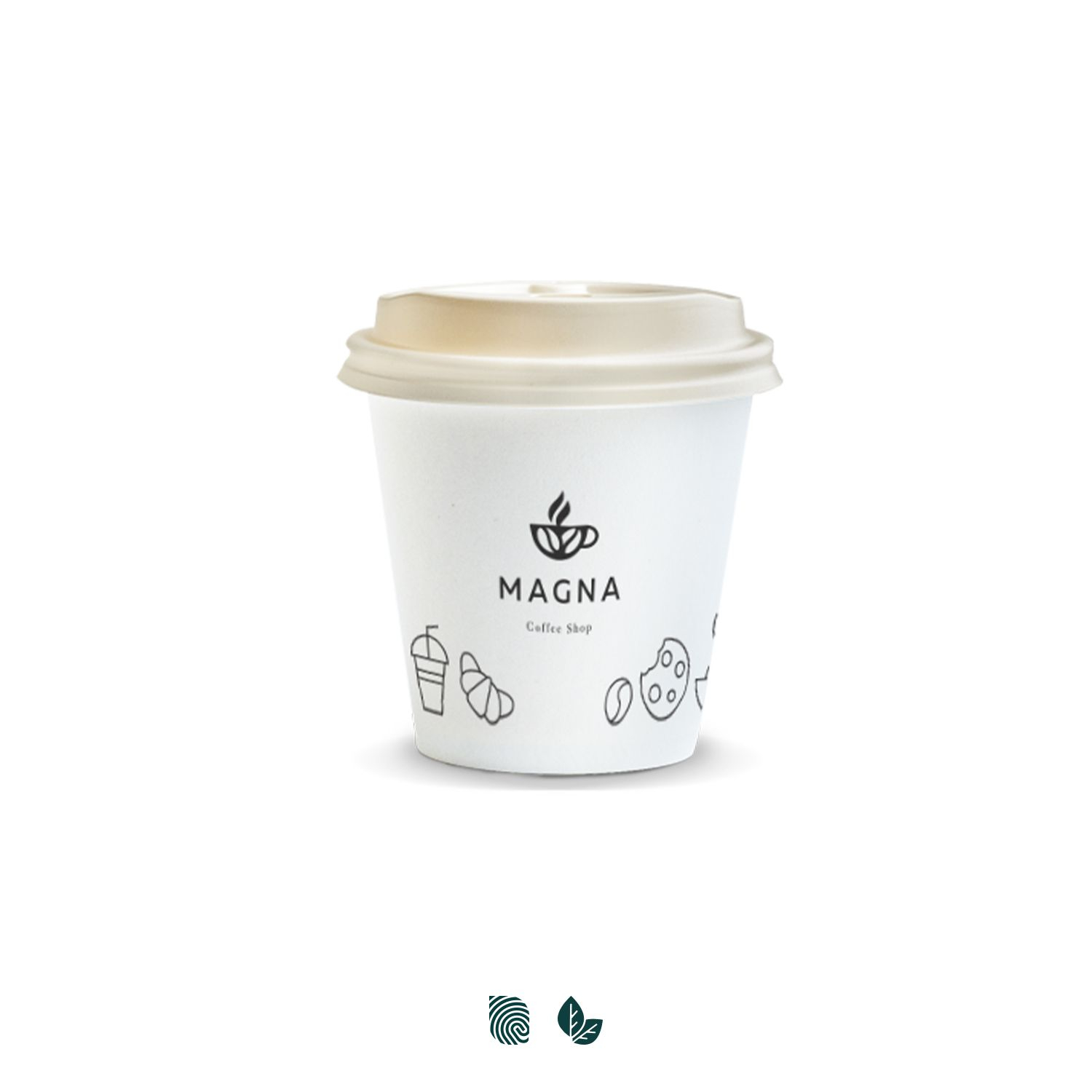 Compostable Paper Coffee Cup - 180ml – Image 1