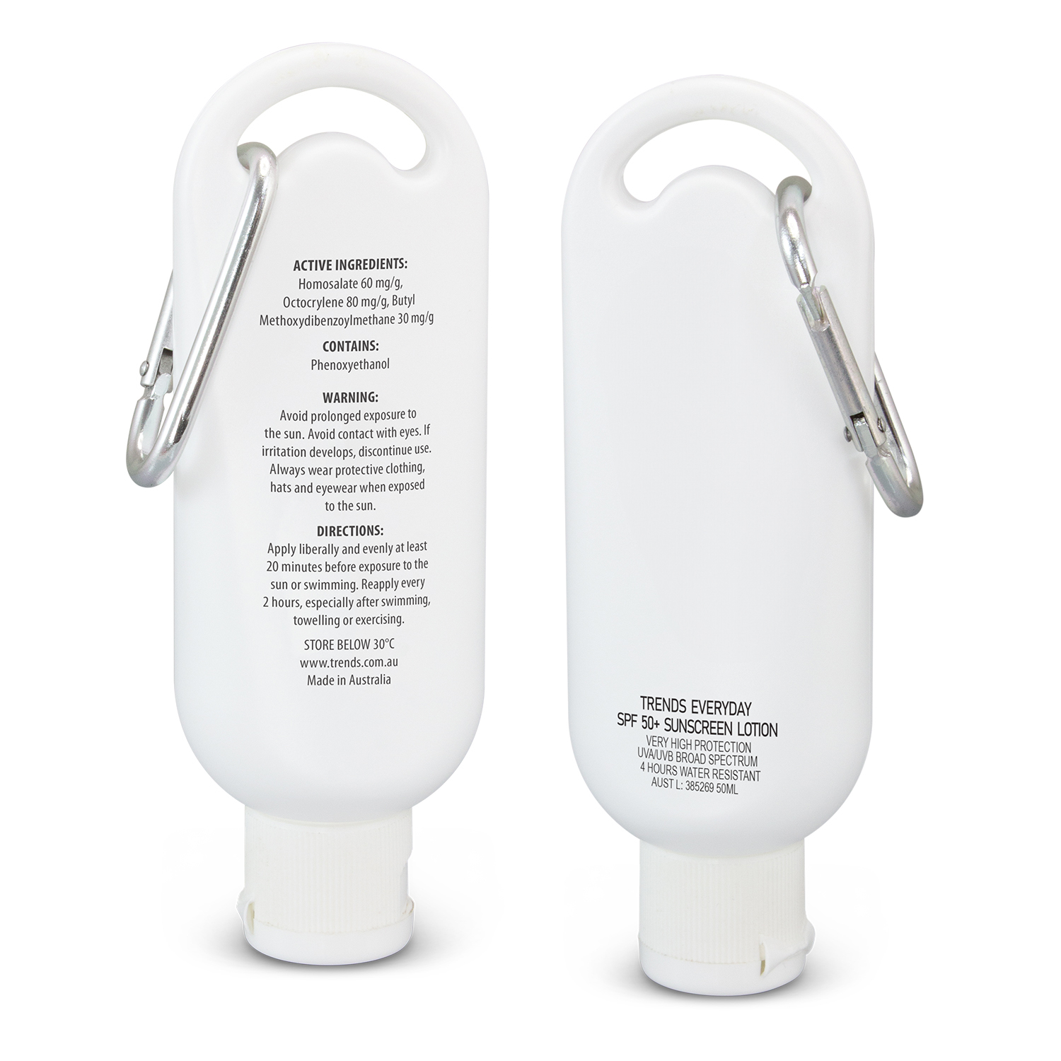 TRENDS Everyday SPF 50+ Carabiner Sunscreen 50ml – Image 1