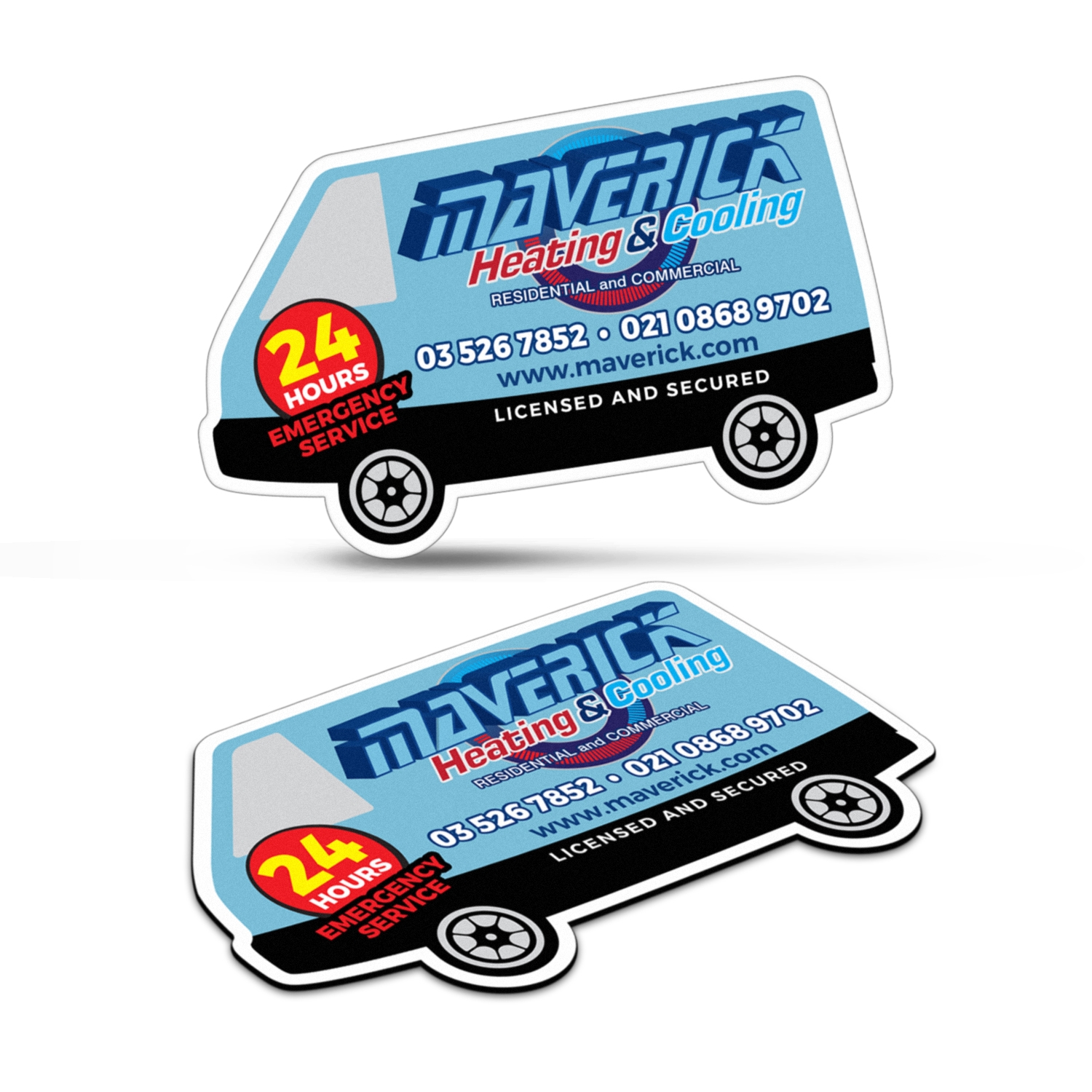 Fridge Magnet 90 x 55mm - Van Shape – Image 1