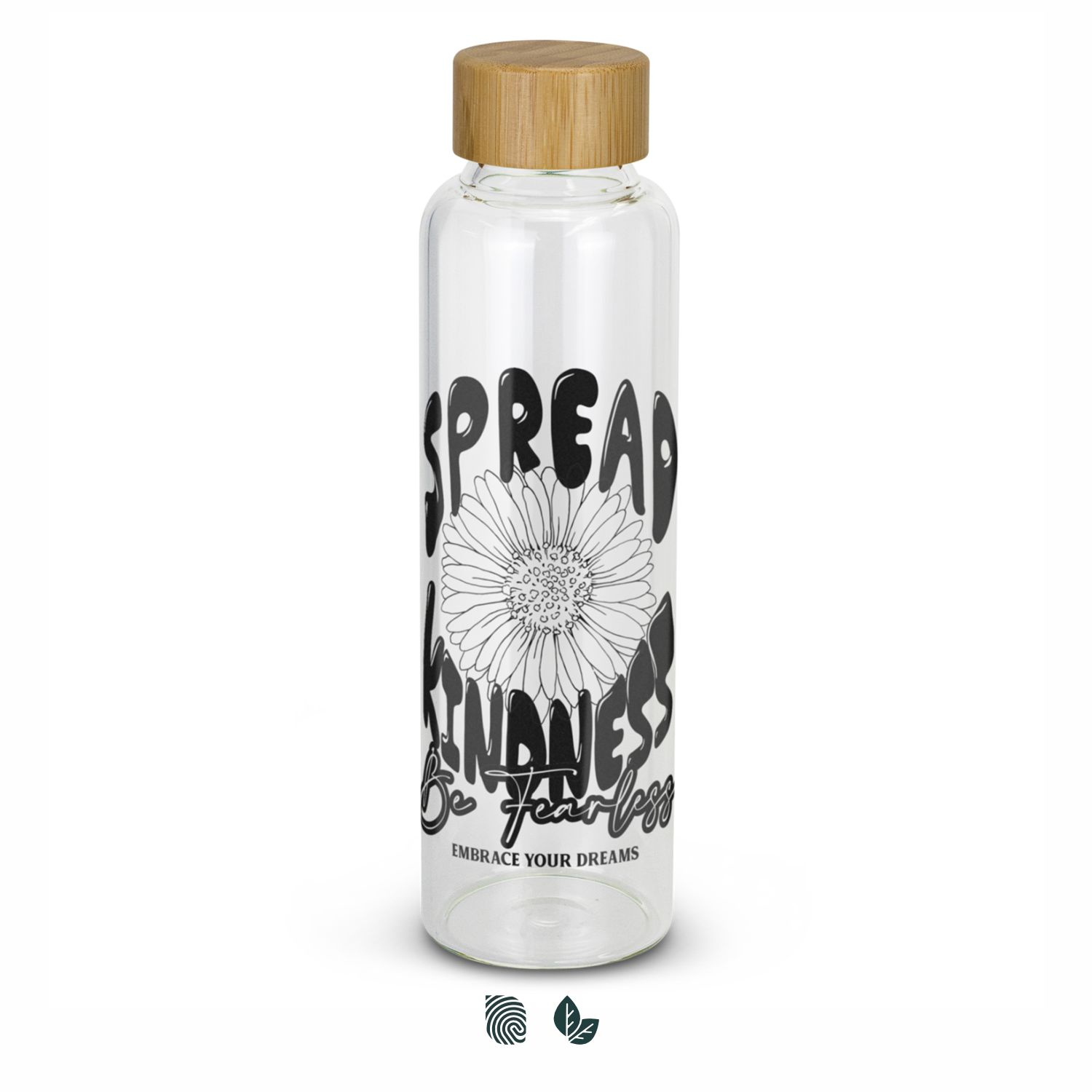 Eden Glass Bottle Bamboo Lid – Image 1