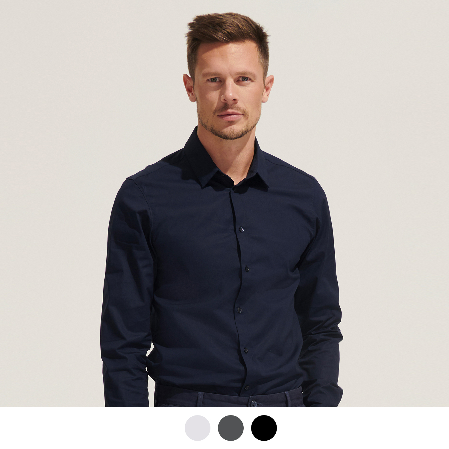 SOLS Blake Men's Long Sleeve Shirt – Image 1