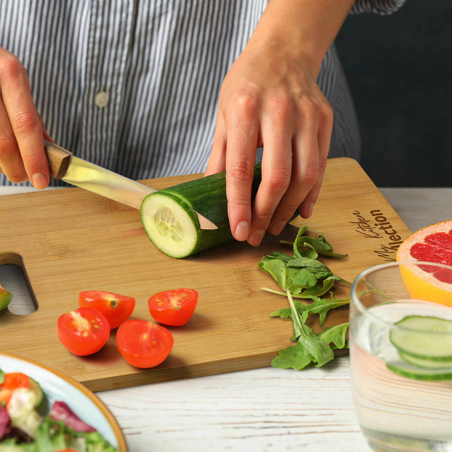 NATURA Bamboo Rectangle Chopping Board – Image 6