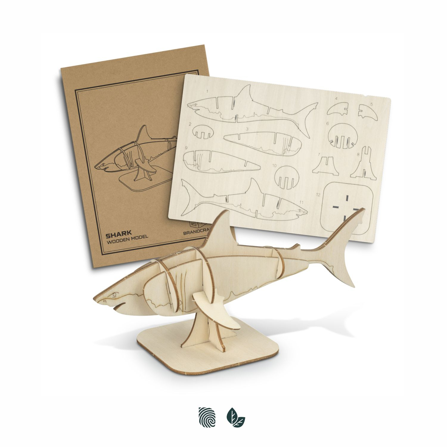 BRANDCRAFT Shark Wooden Model – Image 1