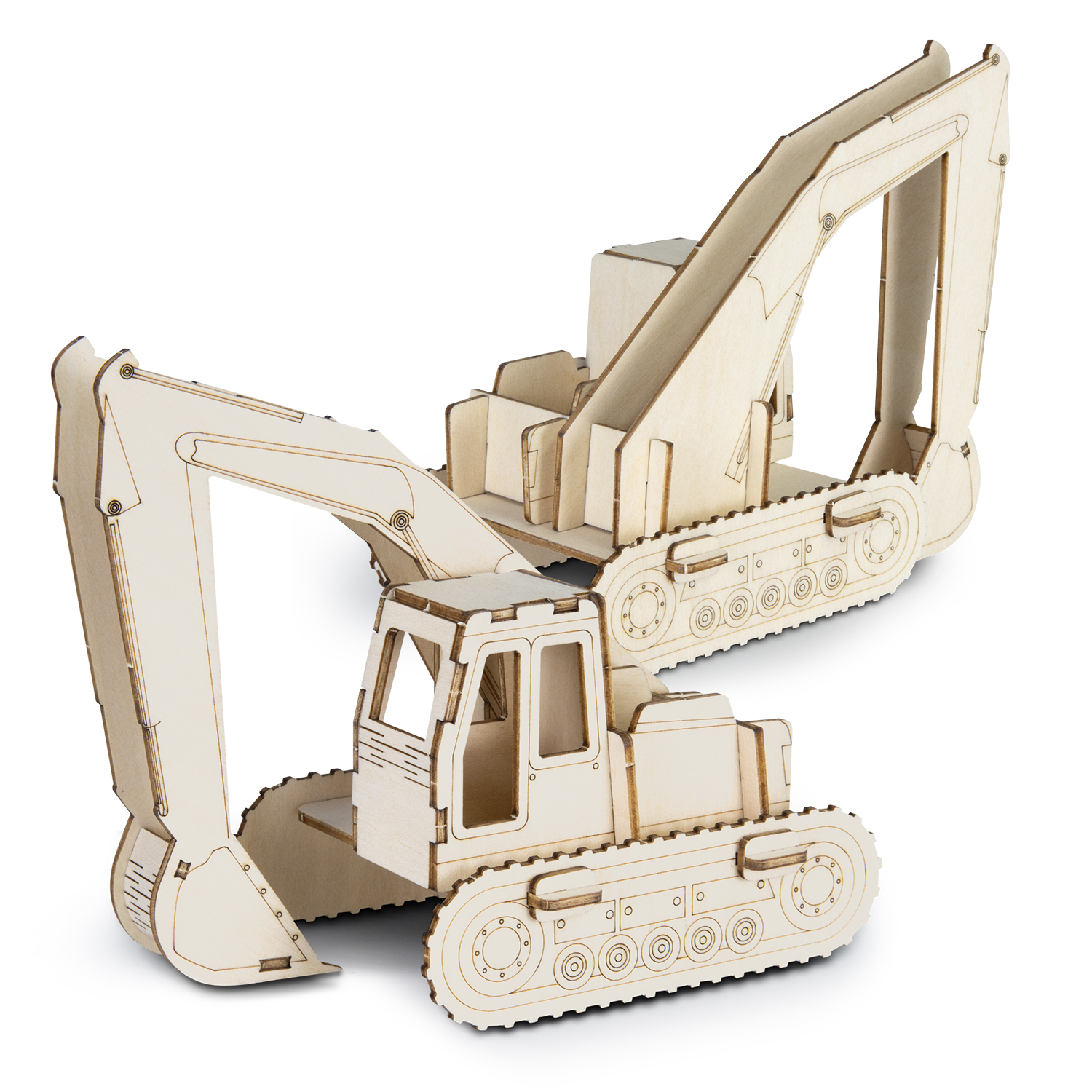 BRANDCRAFT Excavator Wooden Model – Image 3