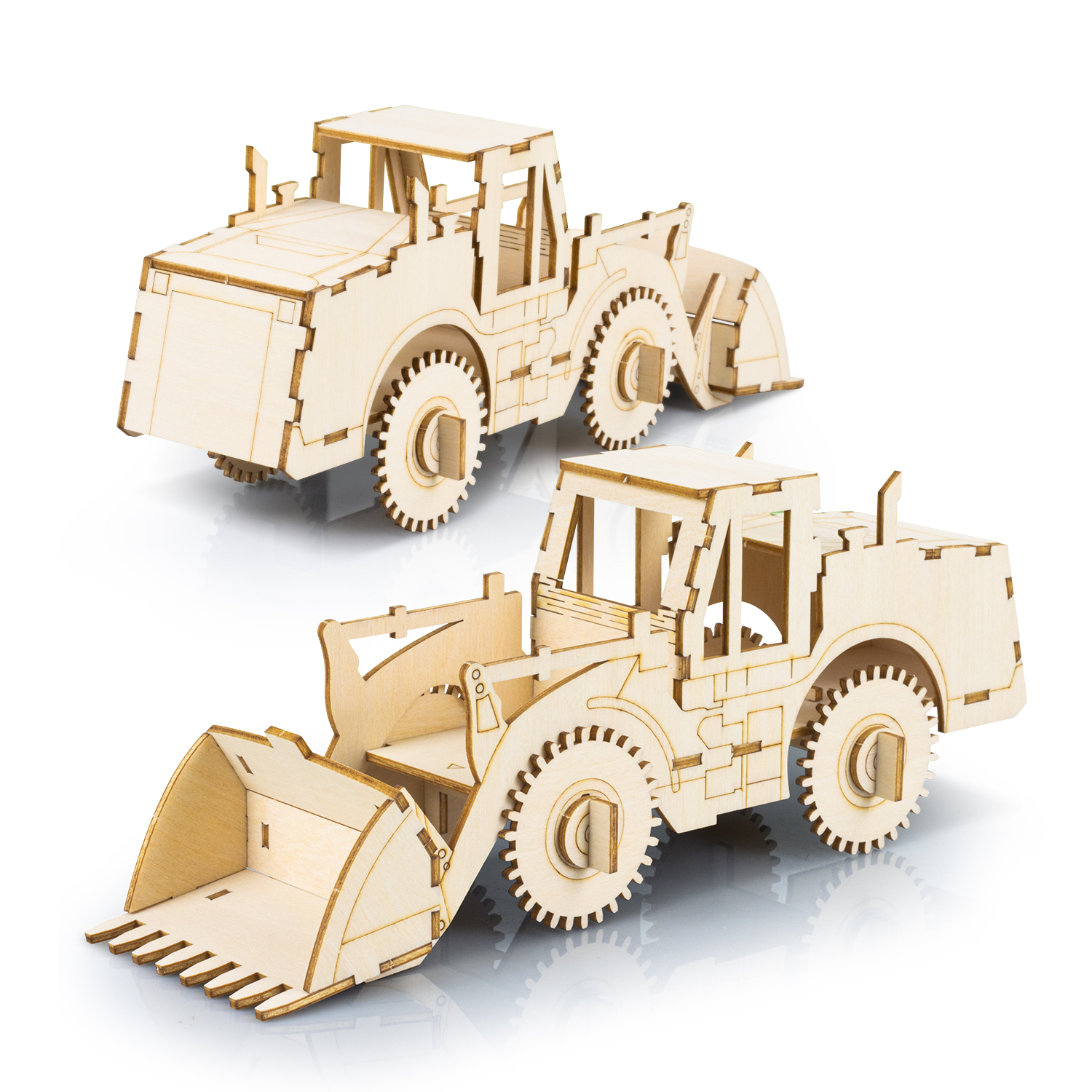 BRANDCRAFT Wheel Loader Wooden Model – Image 3
