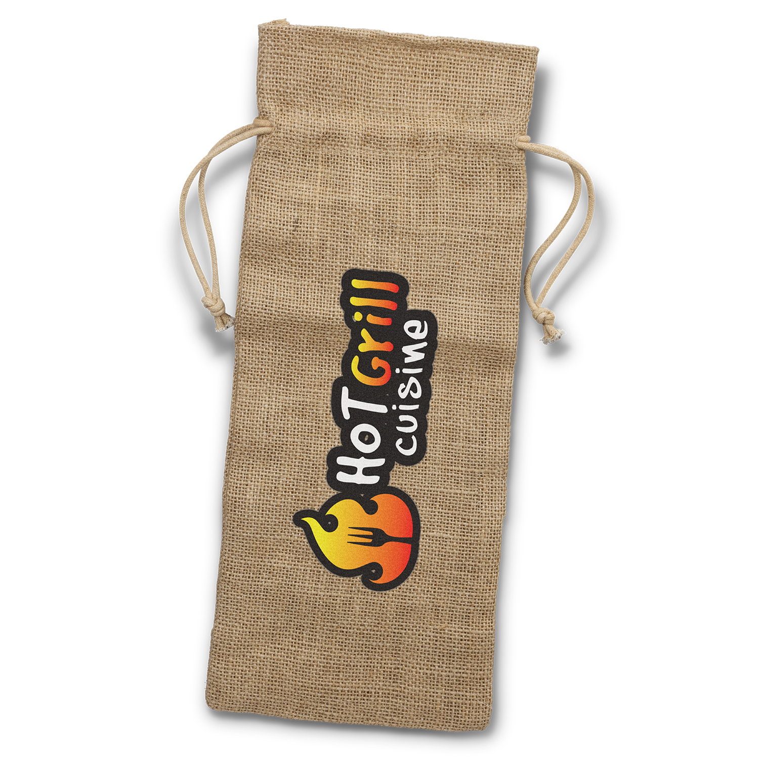 Jute Wine Drawstring Bag - Sale – Image 1