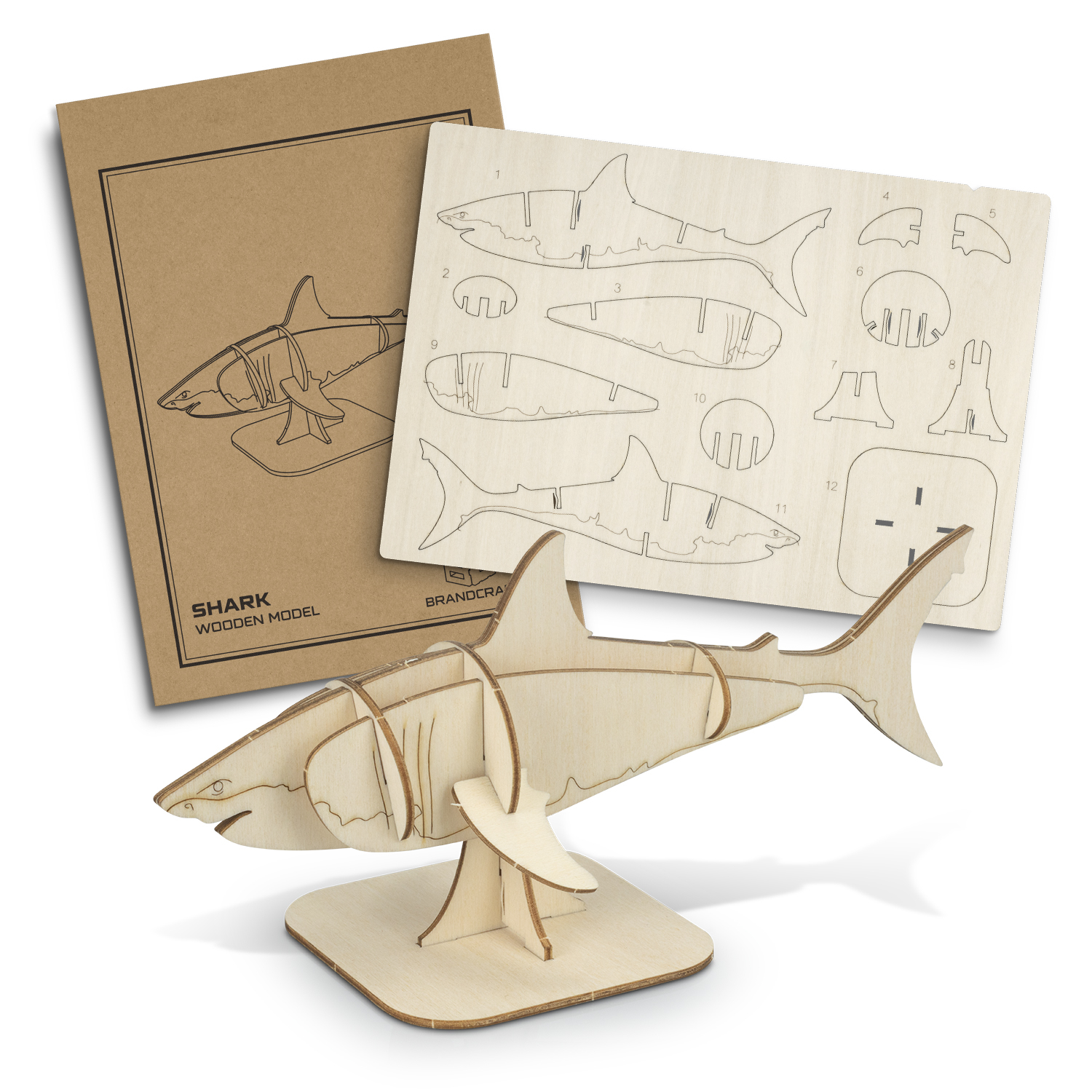 BRANDCRAFT Shark Wooden Model – Image 2