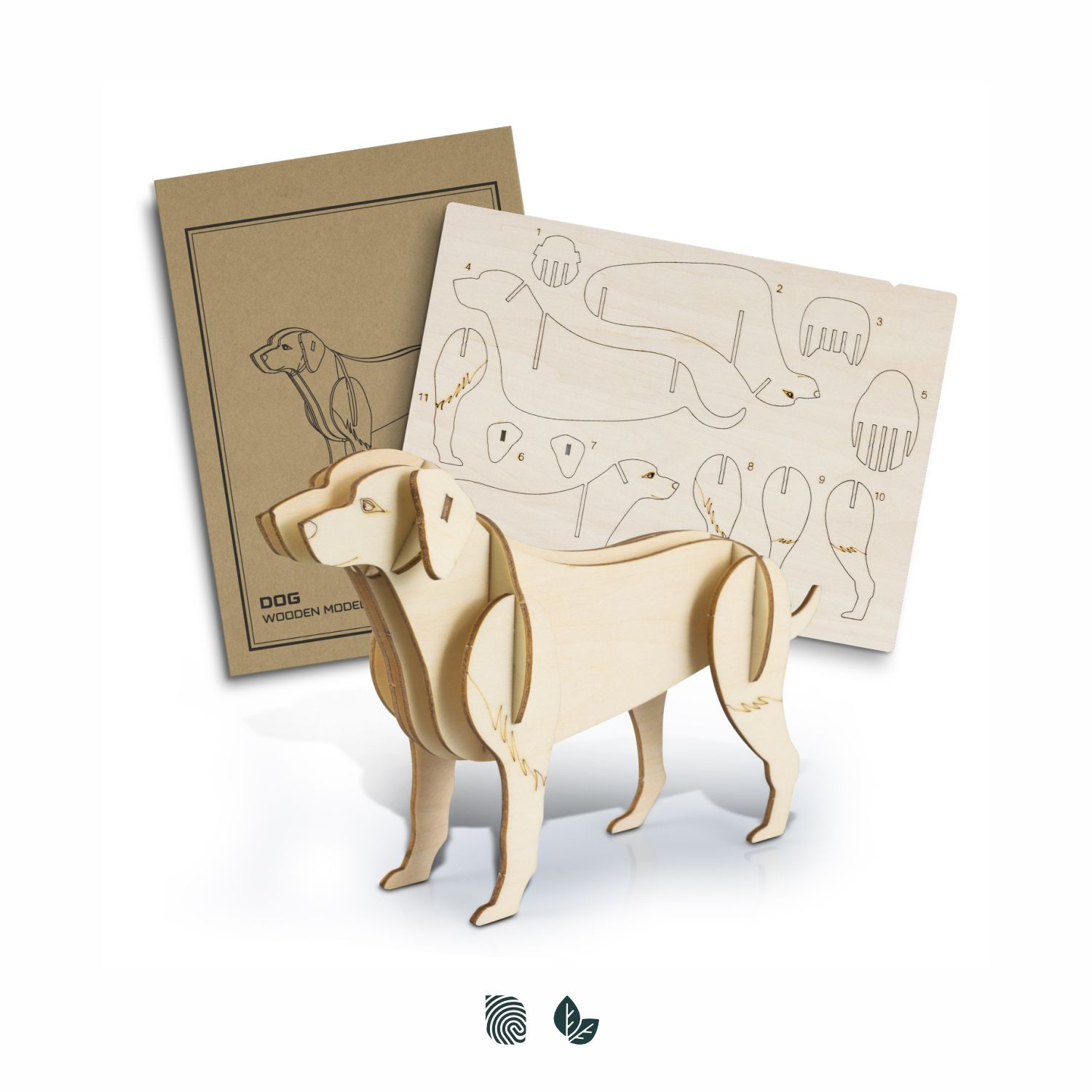 BRANDCRAFT Dog Wooden Model – Image 1