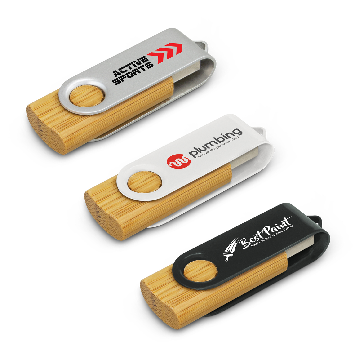 Helix 4GB Bamboo Flash Drive – Image 2