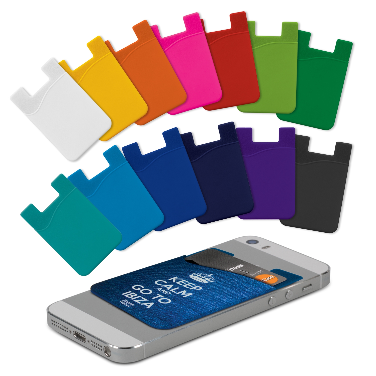 Silicone Phone Wallet - Full Colour – Image 1