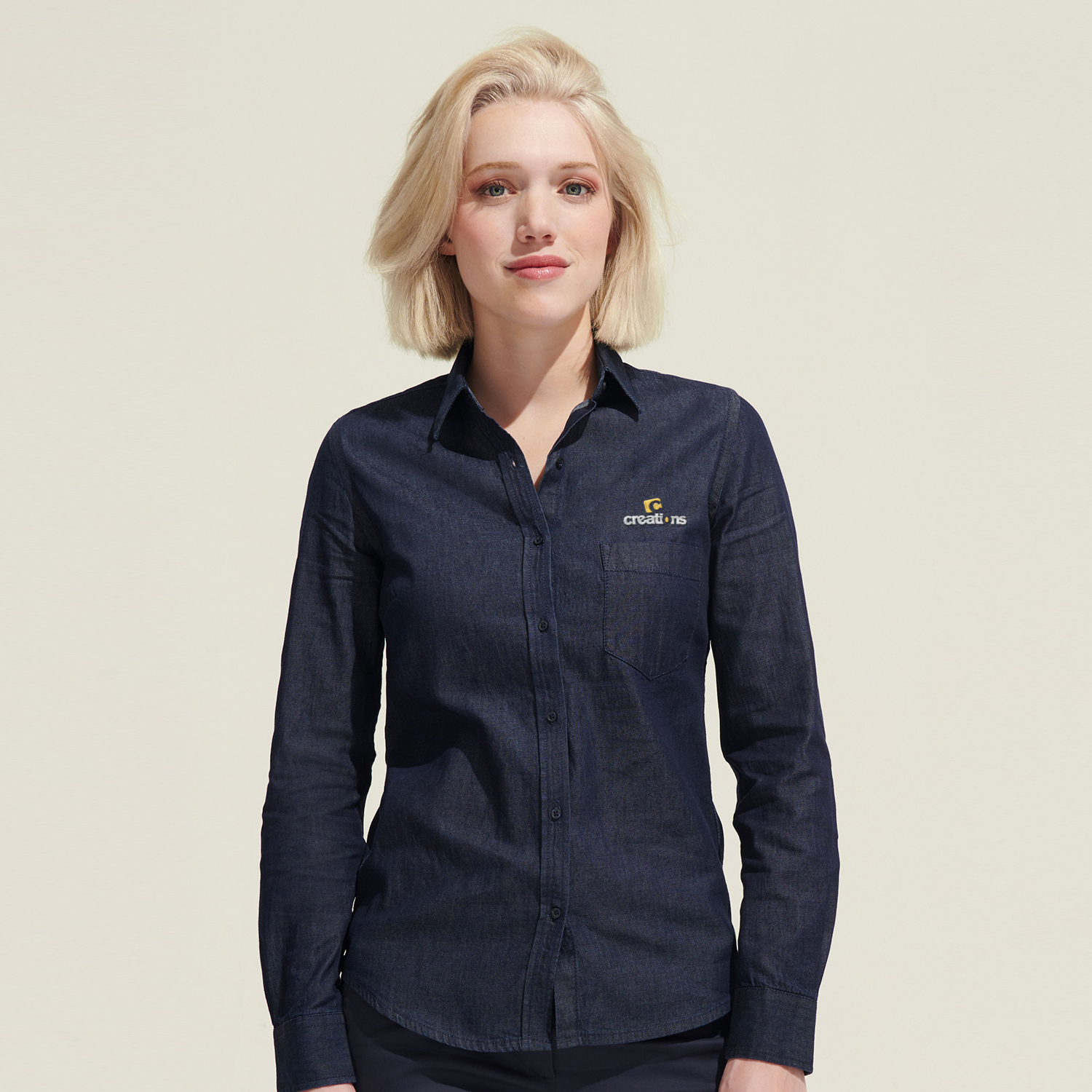 SOLS Barry Women's Denim Shirt – Image 4