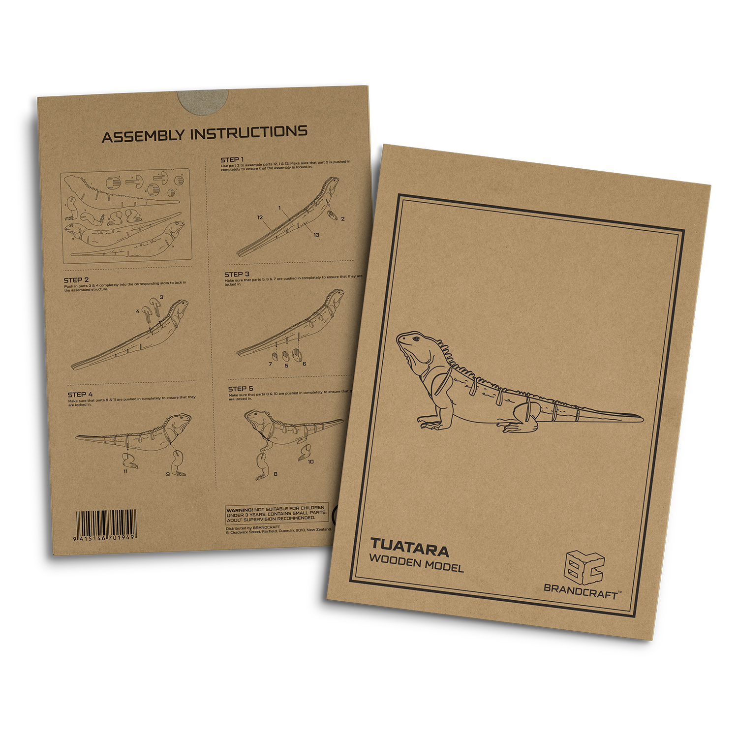 BRANDCRAFT Tuatara Wooden Model – Image 4