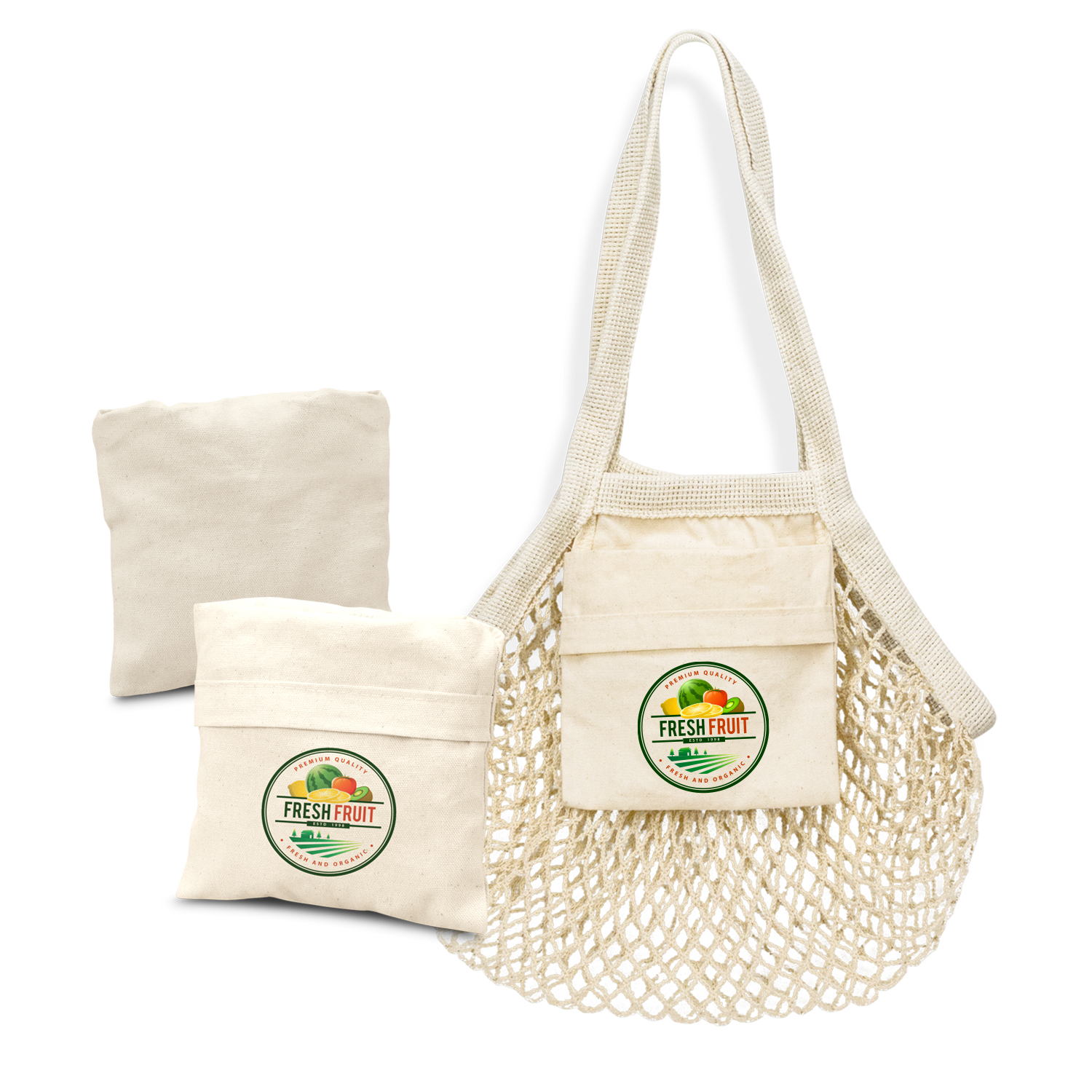 Cotton Mesh Foldaway Tote Bag - Small – Image 3
