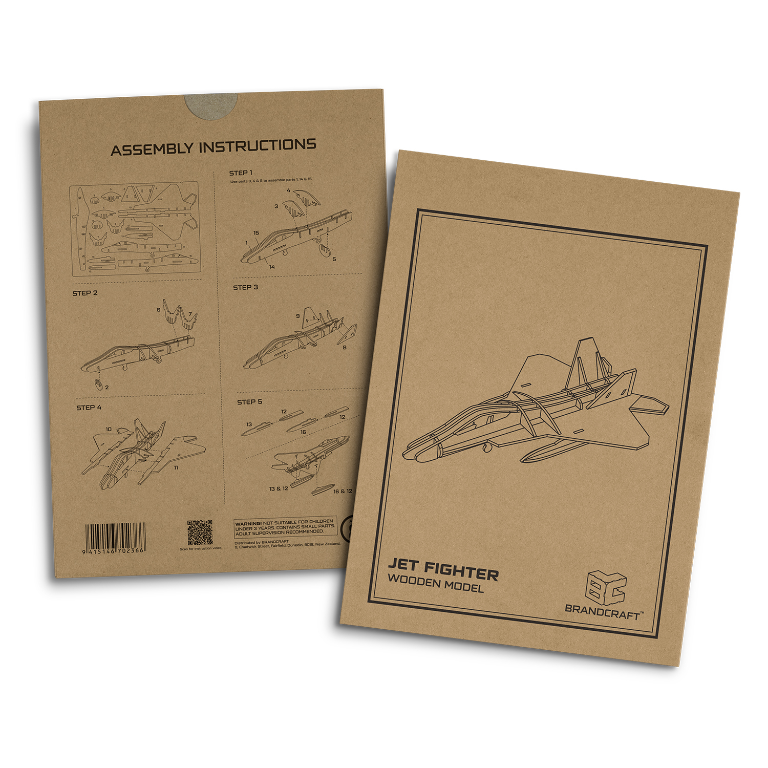 BRANDCRAFT Jet Fighter Wooden Model – Image 5
