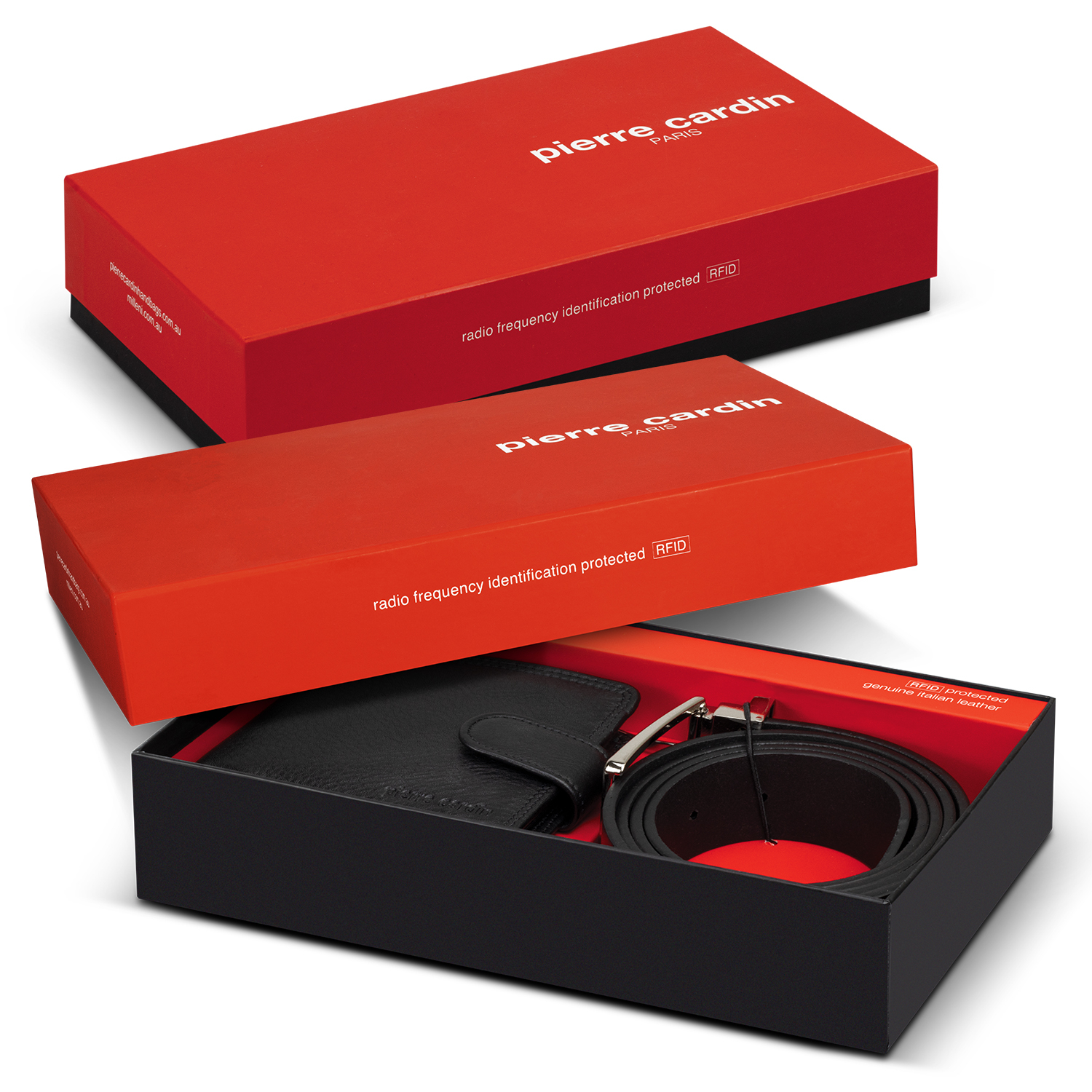 Pierre Cardin Leather Wallet and Belt Gift Set – Image 1