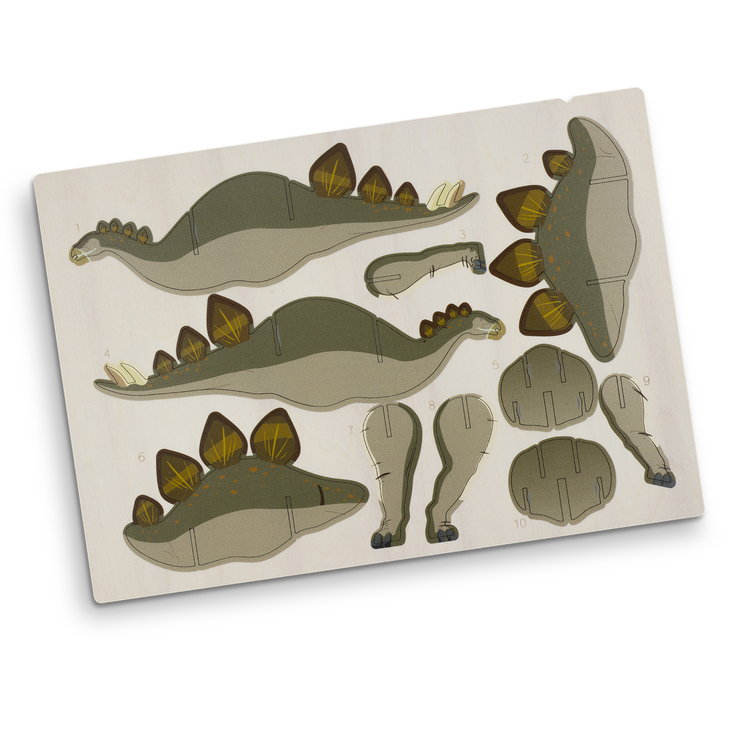 BRANDCRAFT Stegosaurus Wooden Model – Image 6