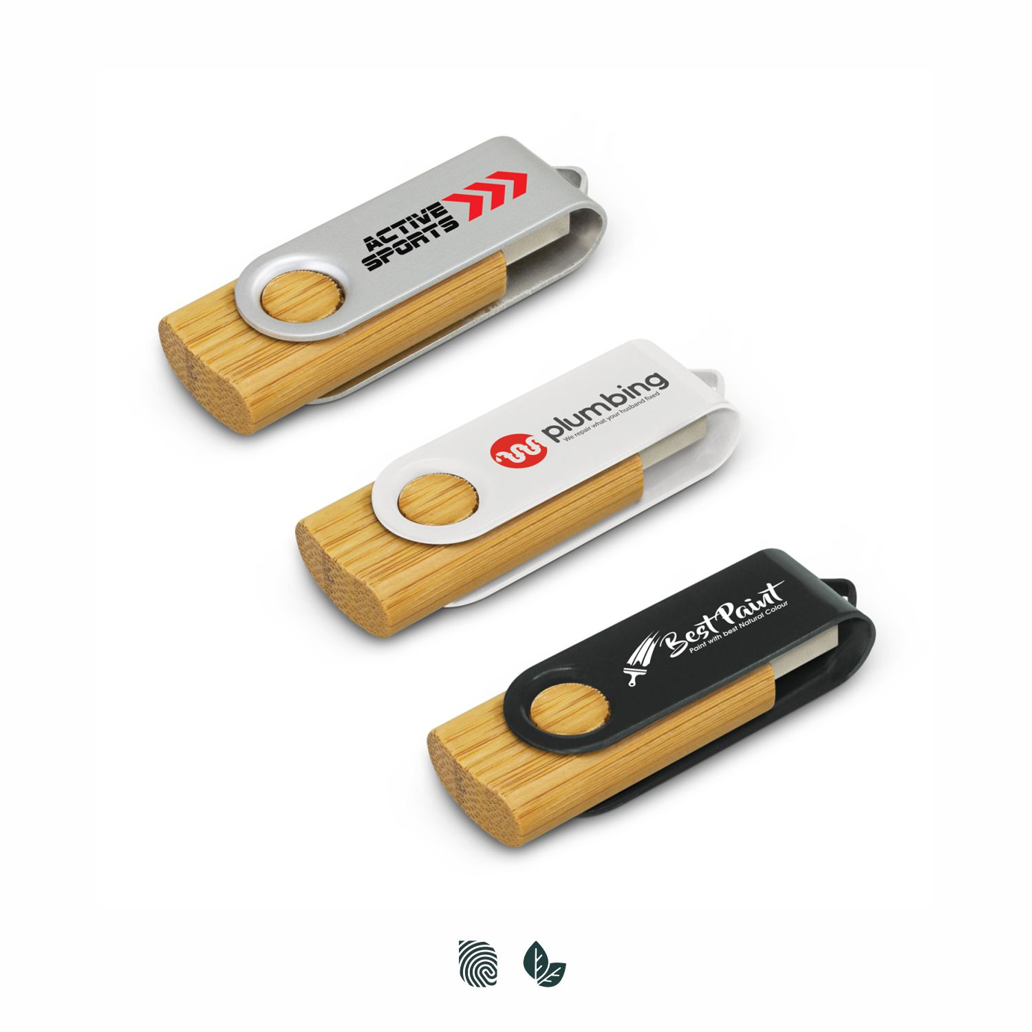 Helix 4GB Bamboo Flash Drive – Image 1