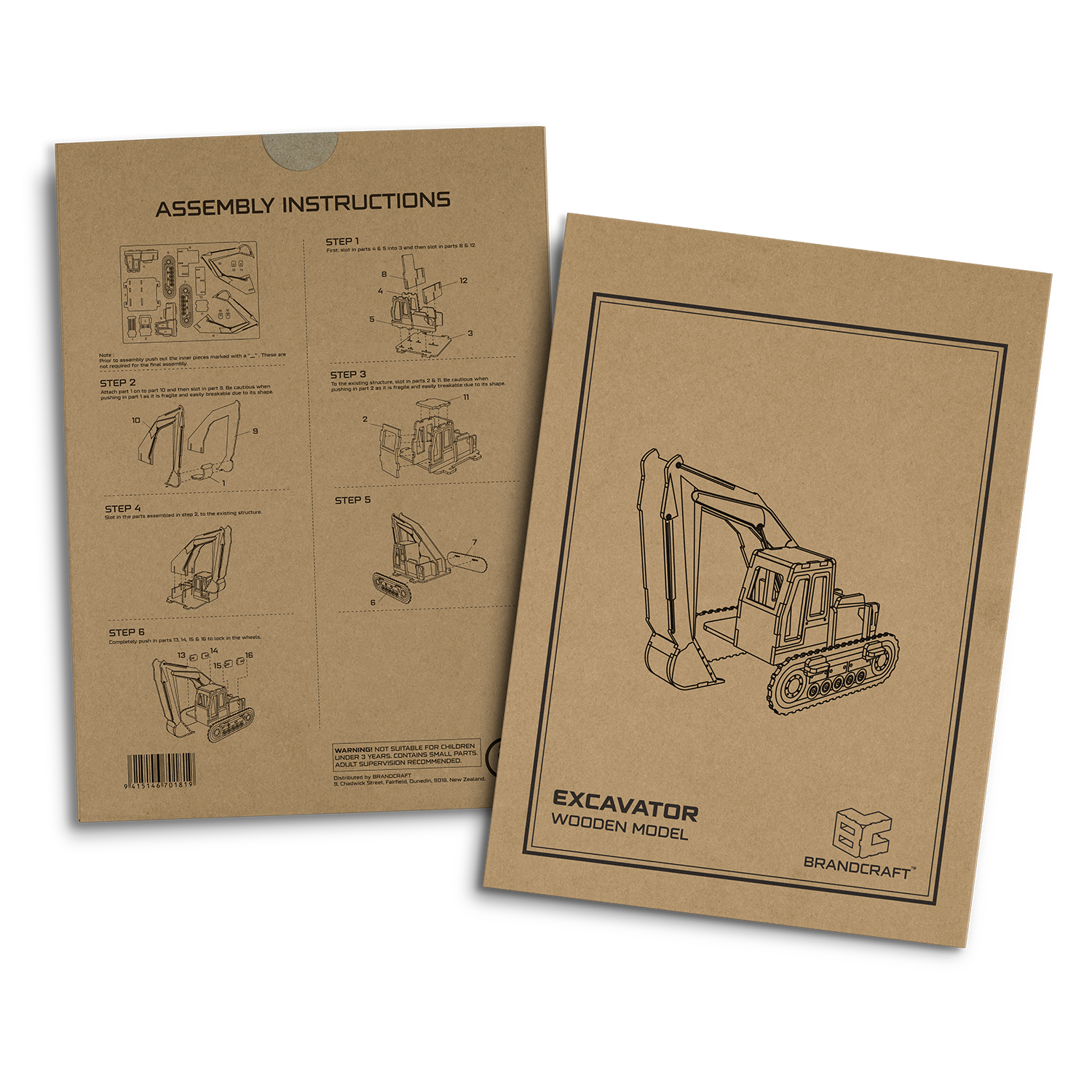 BRANDCRAFT Excavator Wooden Model – Image 5