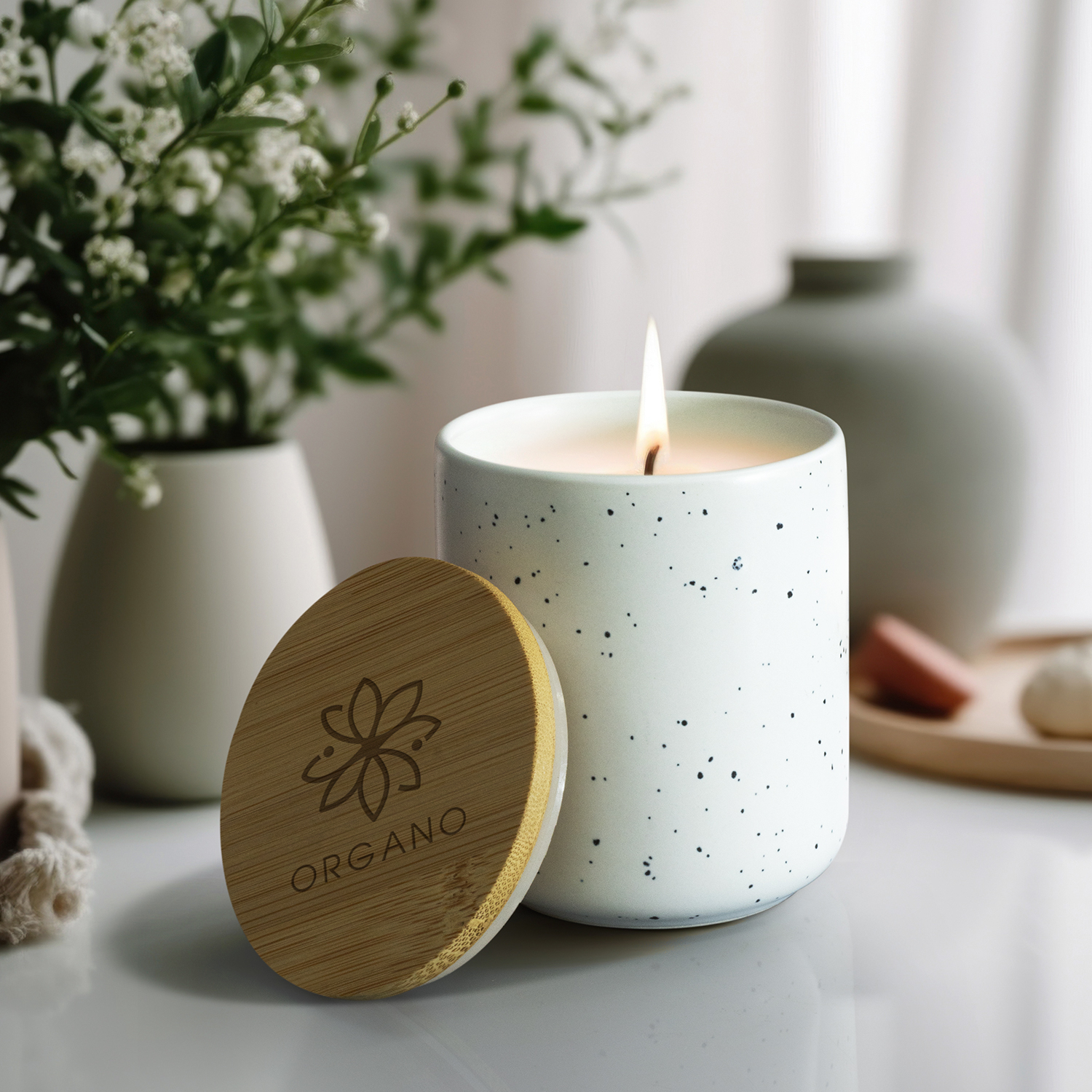 NATURA Candle with Bamboo Lid – Image 7