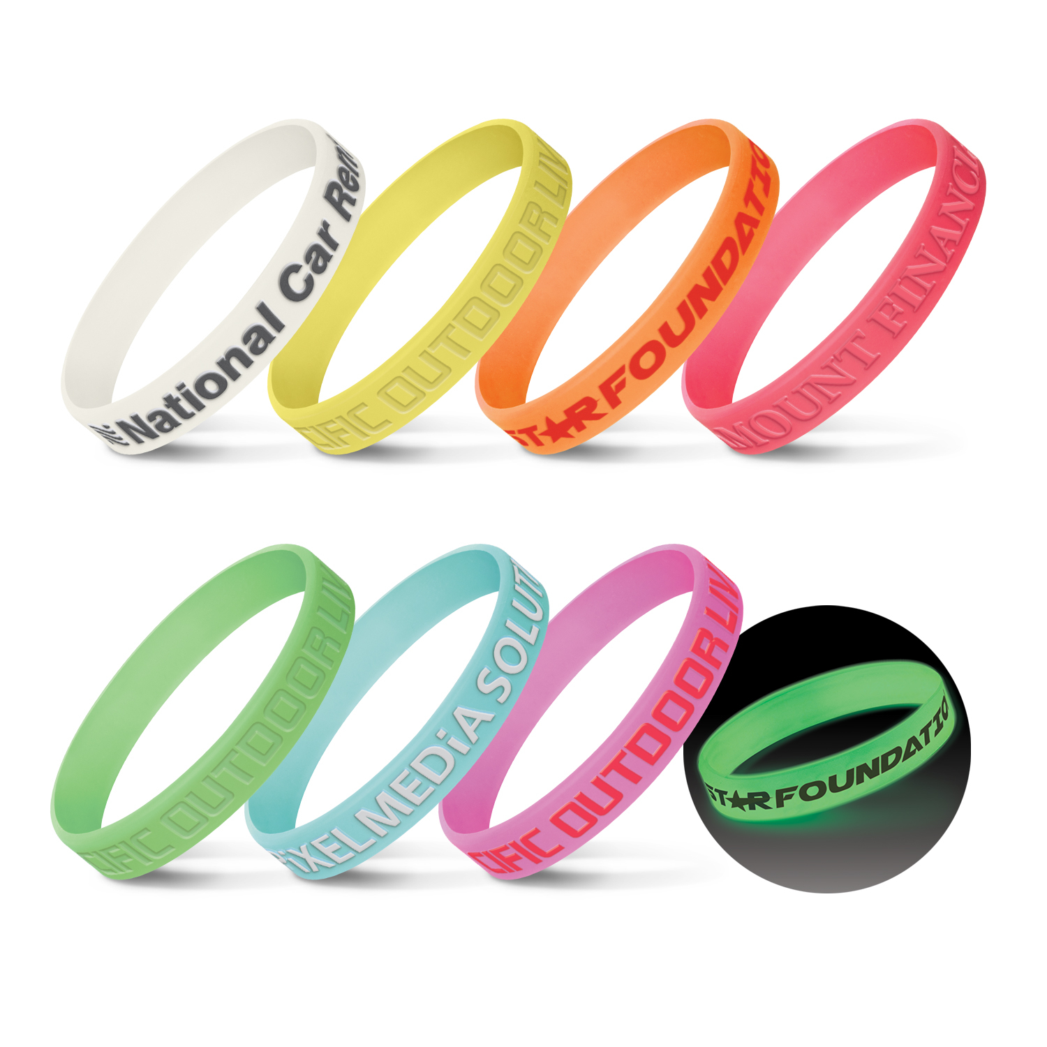 Silicone Wrist Band - Glow in the Dark – Image 1