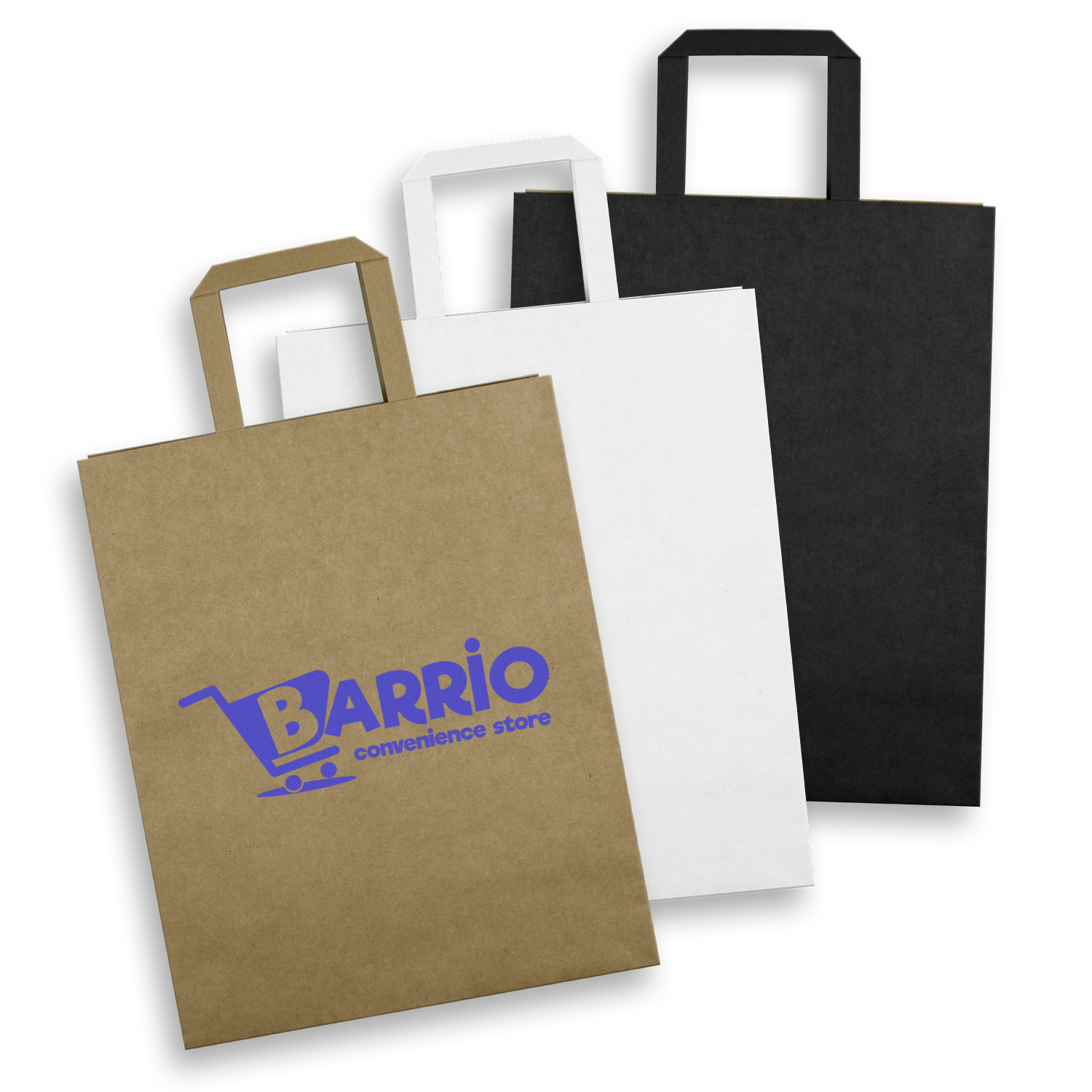 Large Flat Handle Paper Bag Portrait – Image 2