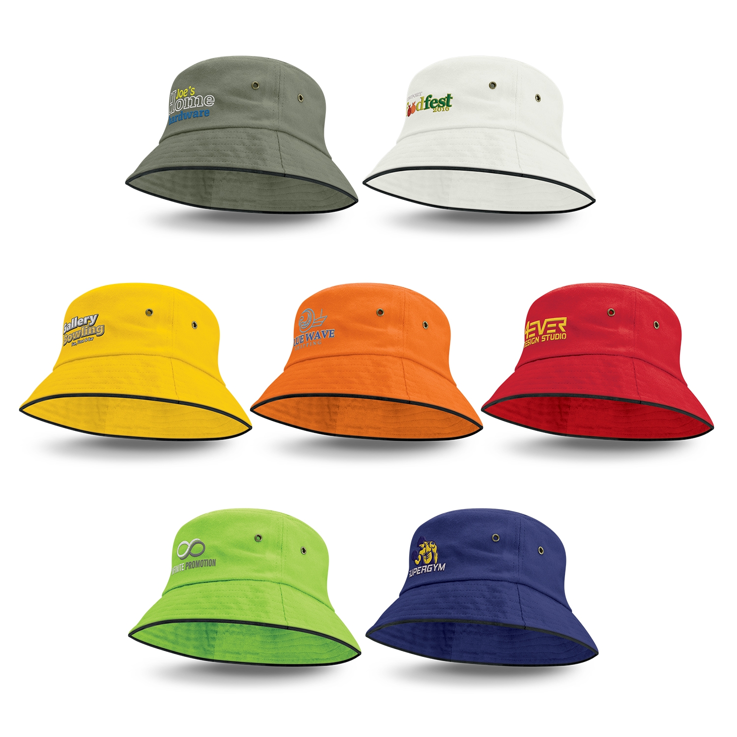 Bondi Bucket Hat - Black Sandwich Trim – Image 1