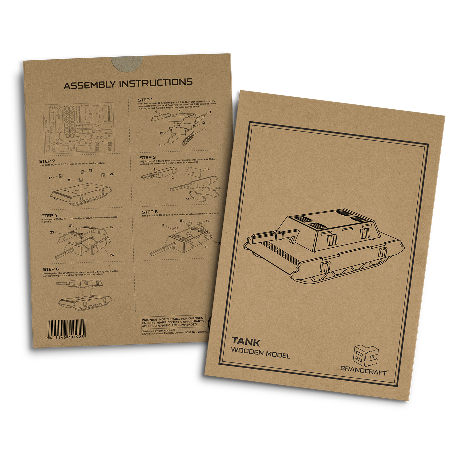 BRANDCRAFT Tank Wooden Model – Image 5