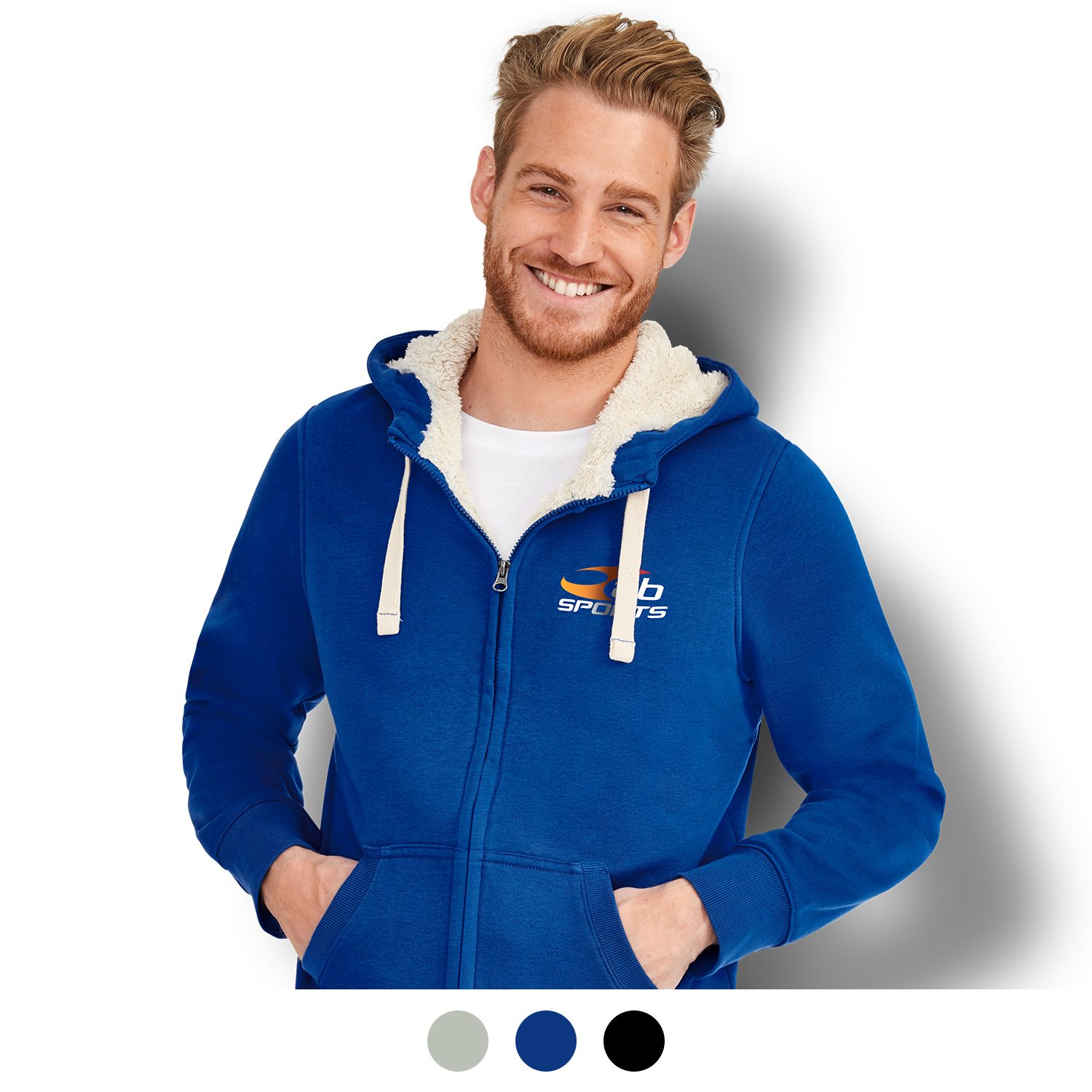 SOLS Sherpa Unisex Zipped Sweatshirt – Image 1