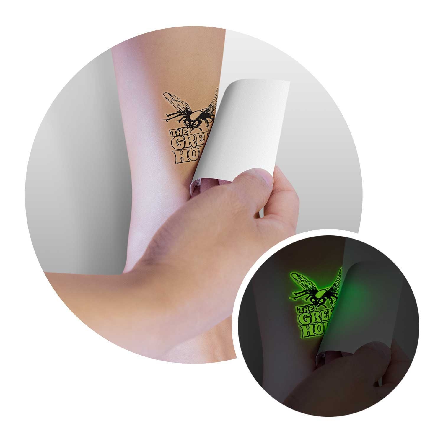 Temporary Tattoo Glow in the Dark - 51mm x 51mm – Image 2