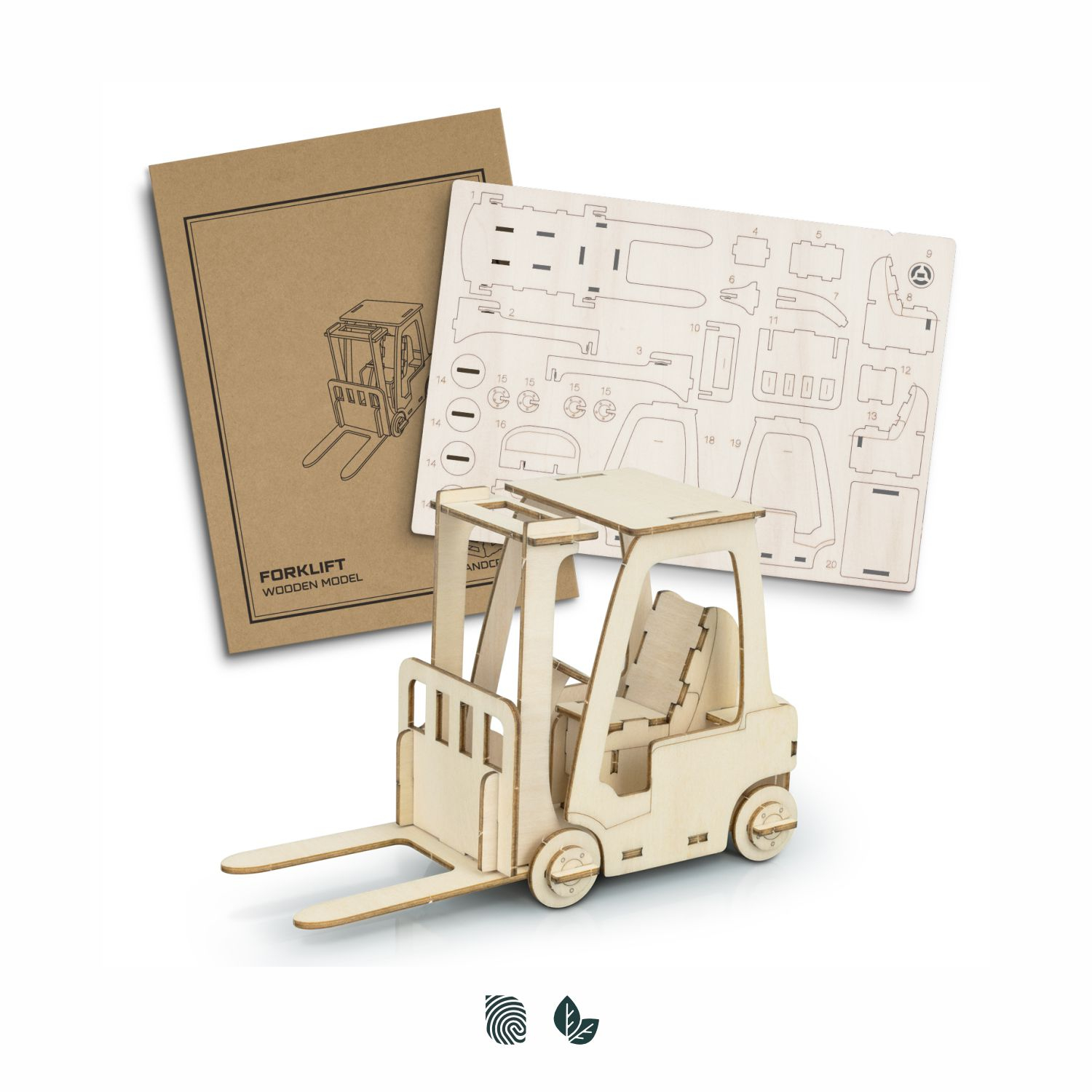 BRANDCRAFT Forklift Wooden Model – Image 1